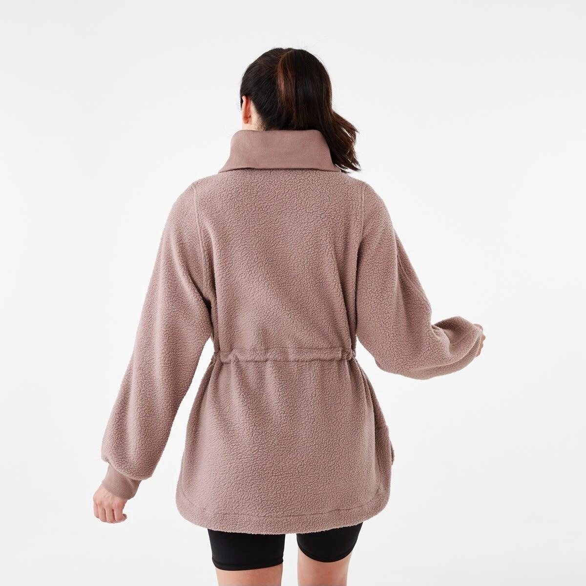 3 Active Womens Long Sleeve Teddy Outdoor Jacket TAWNY TAUPE, 3 of 7