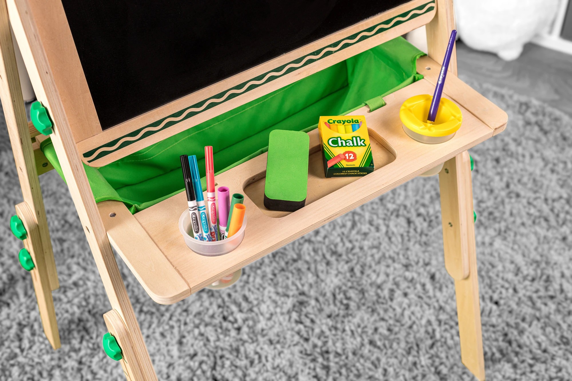 3 Crayola Kids Deluxe Wooden Art Easel Dual - Sided - Multi, 3 of 8