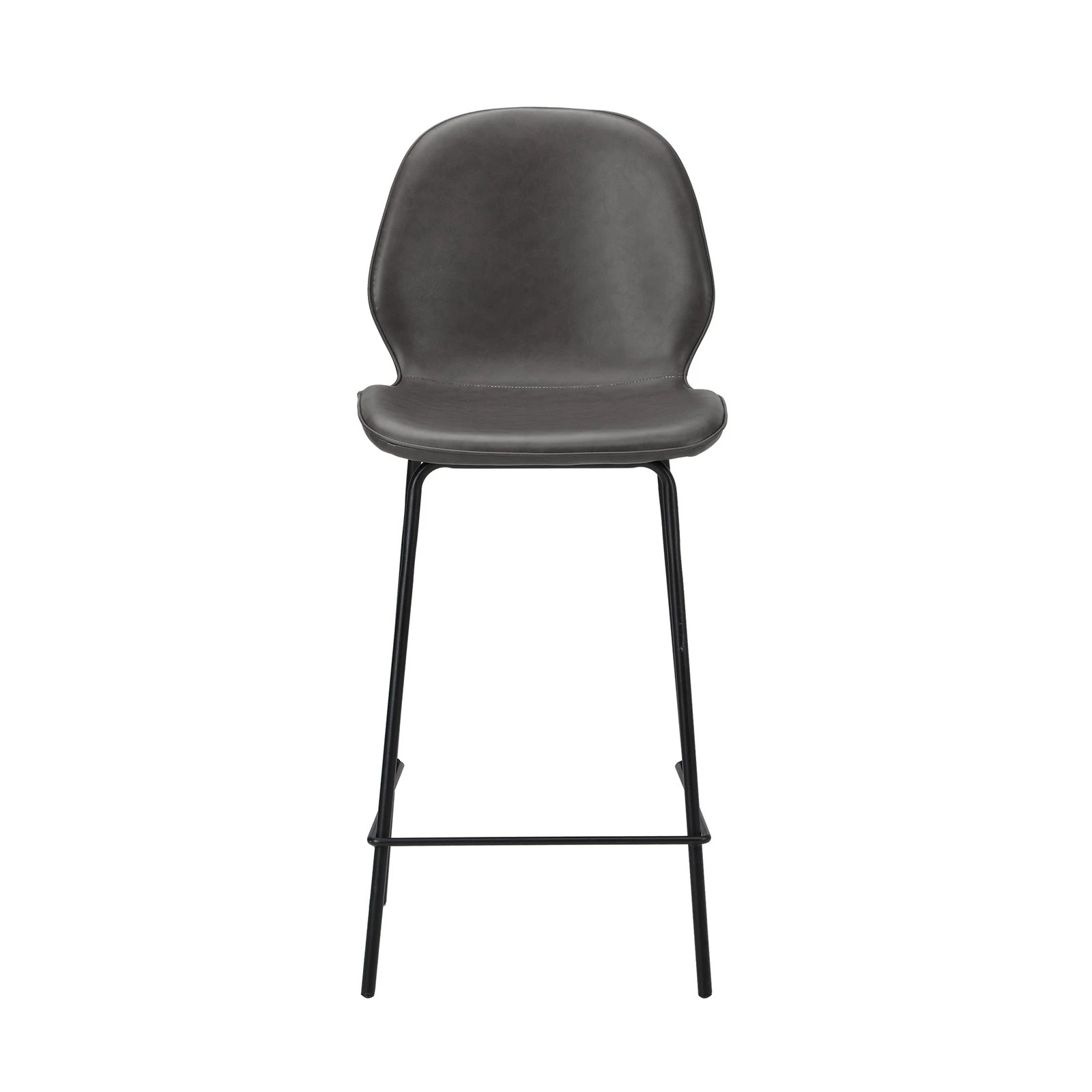 6 Oikiture 4PCS Bar Stools Kitchen Counter Chair Metal - Grey, 6 of 9