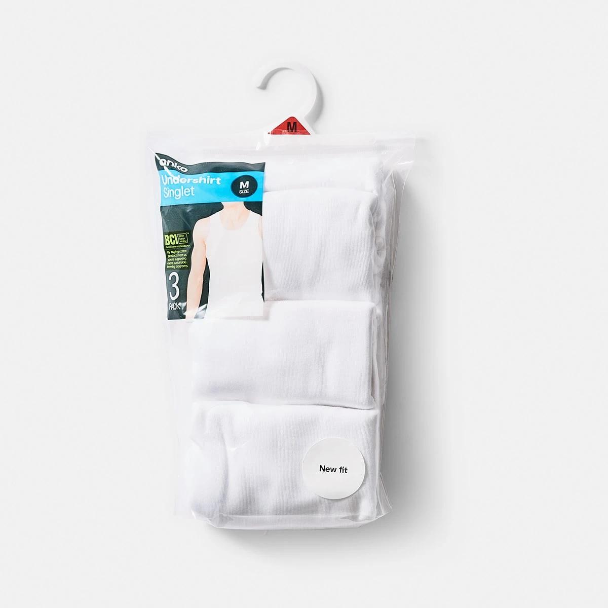 7 3 Pack Singlets WHITE, 7 of 7