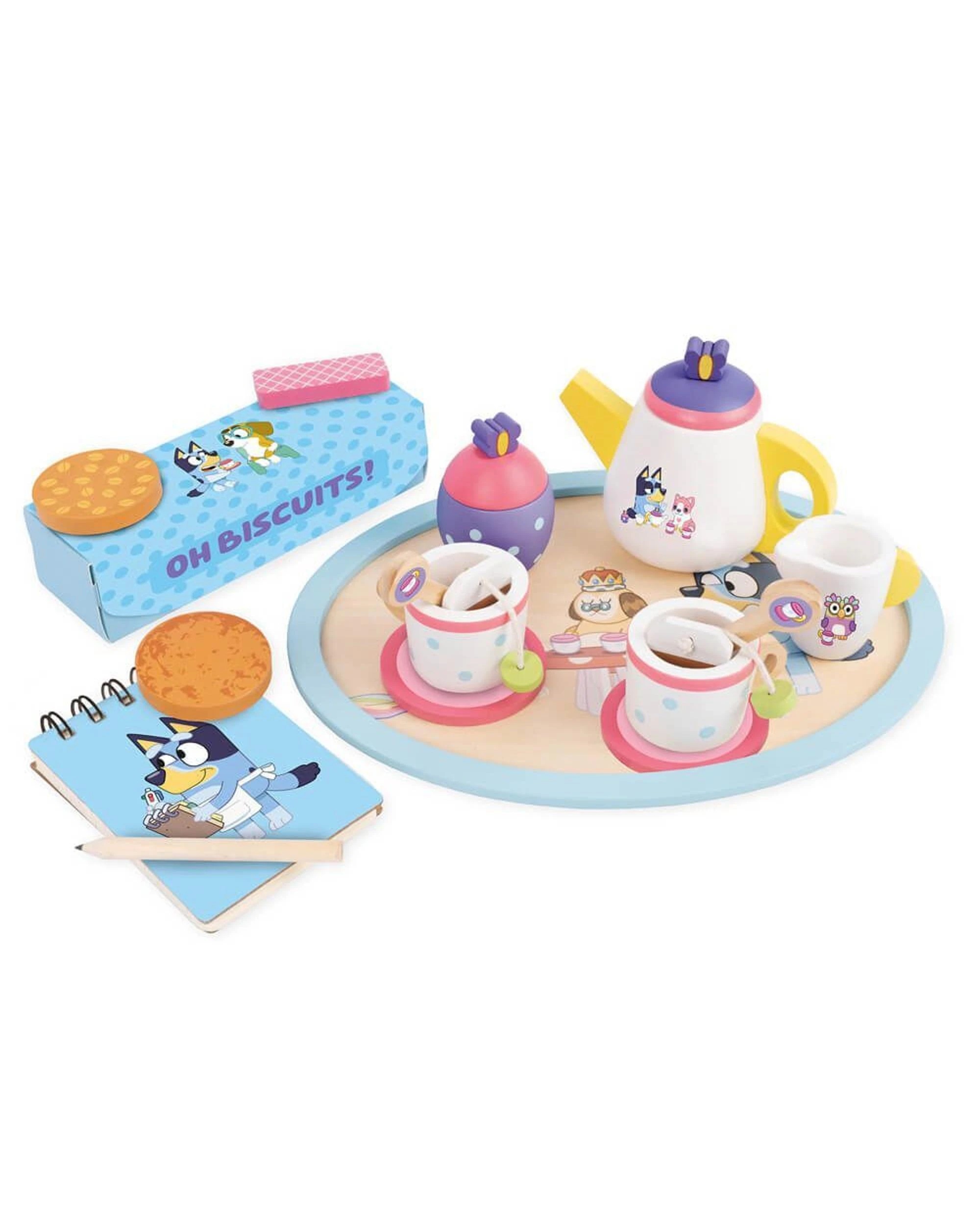 1 Blue Wooden Tea Party Set, 1 of 4