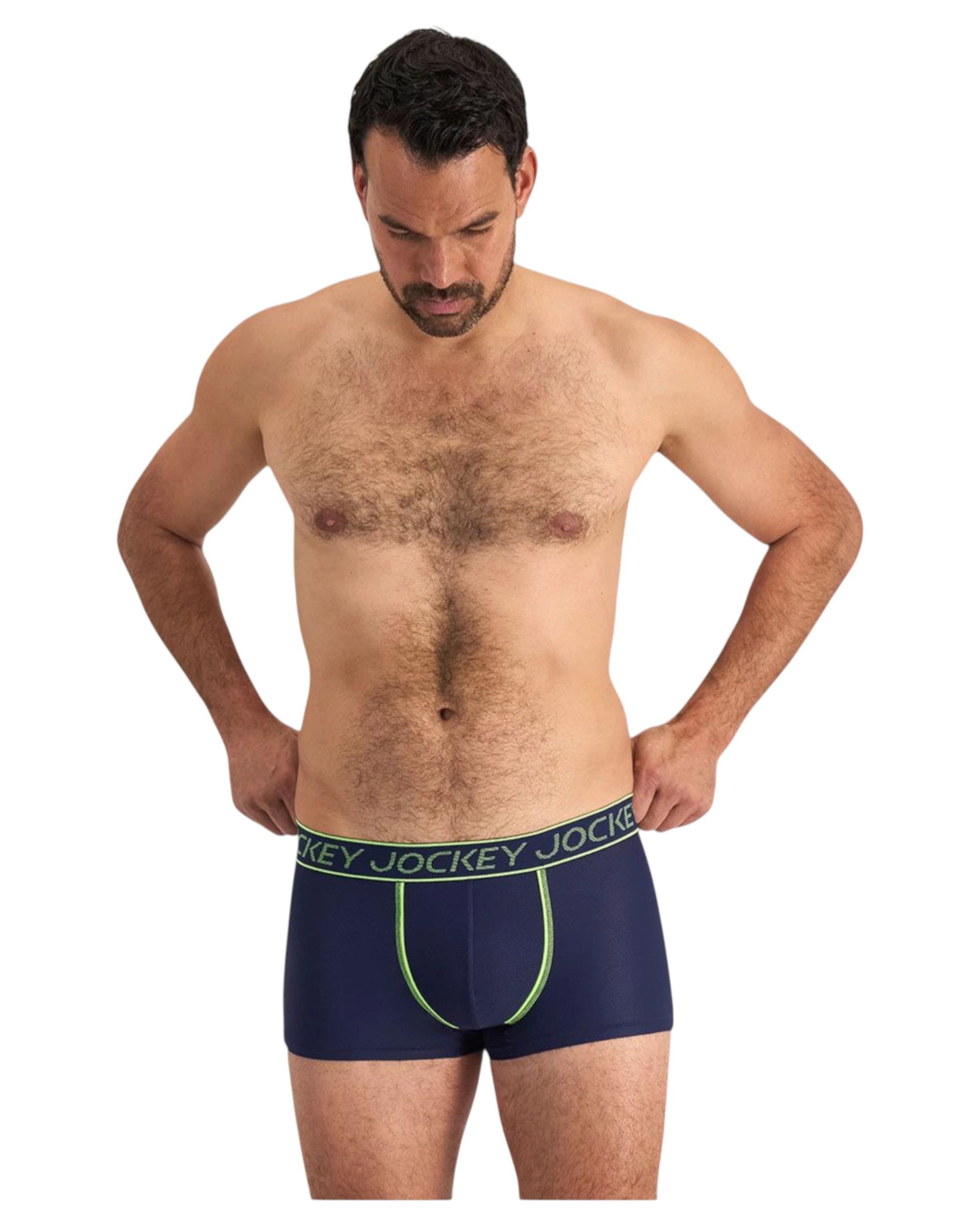 2 Jockey 4 Pack Mens Dry Impact Trunks Navy/ Green Underwear NAVY/GREEN, 2 of 4