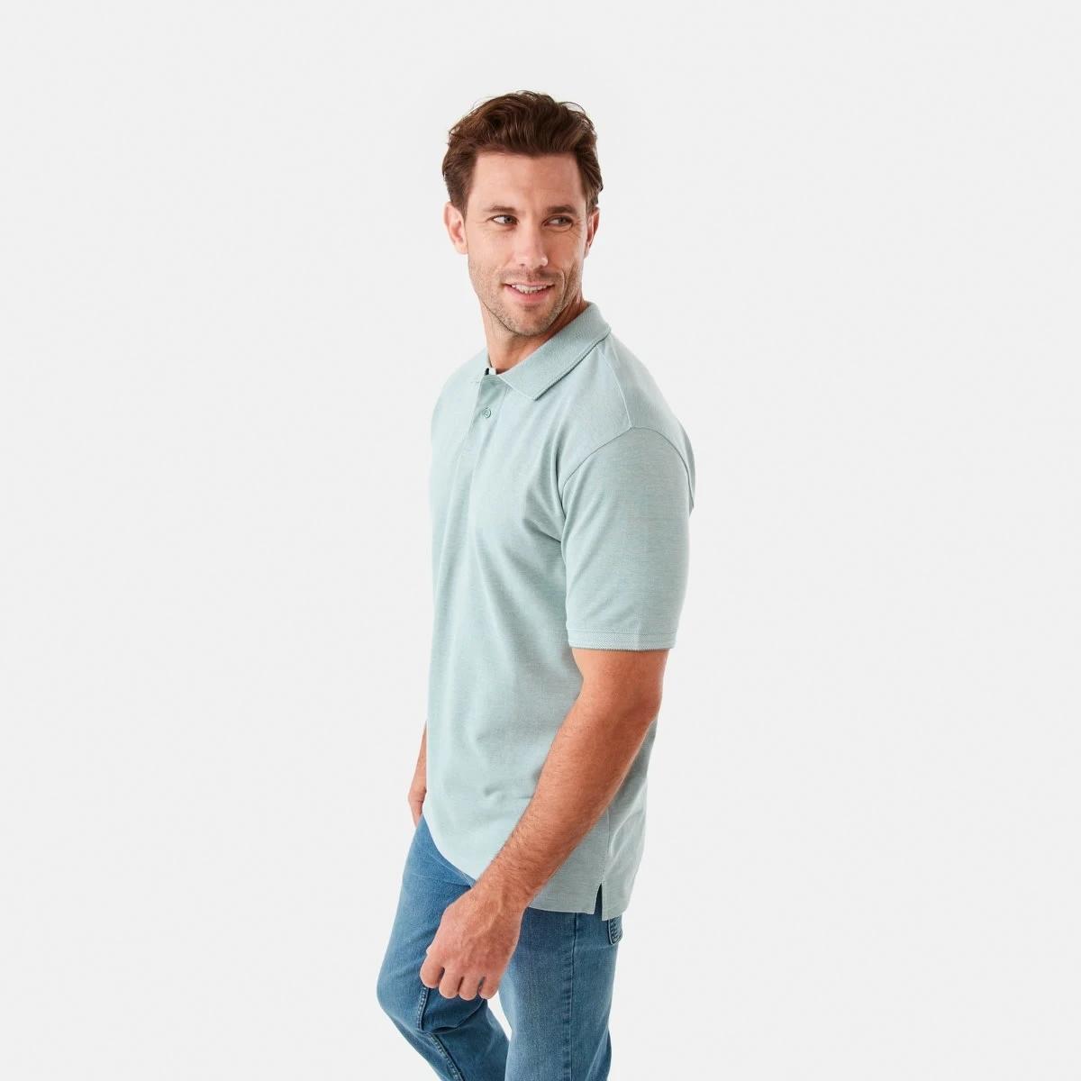 2 Birdseye Pique Polo Shirt Grn Trel, 2 of 6