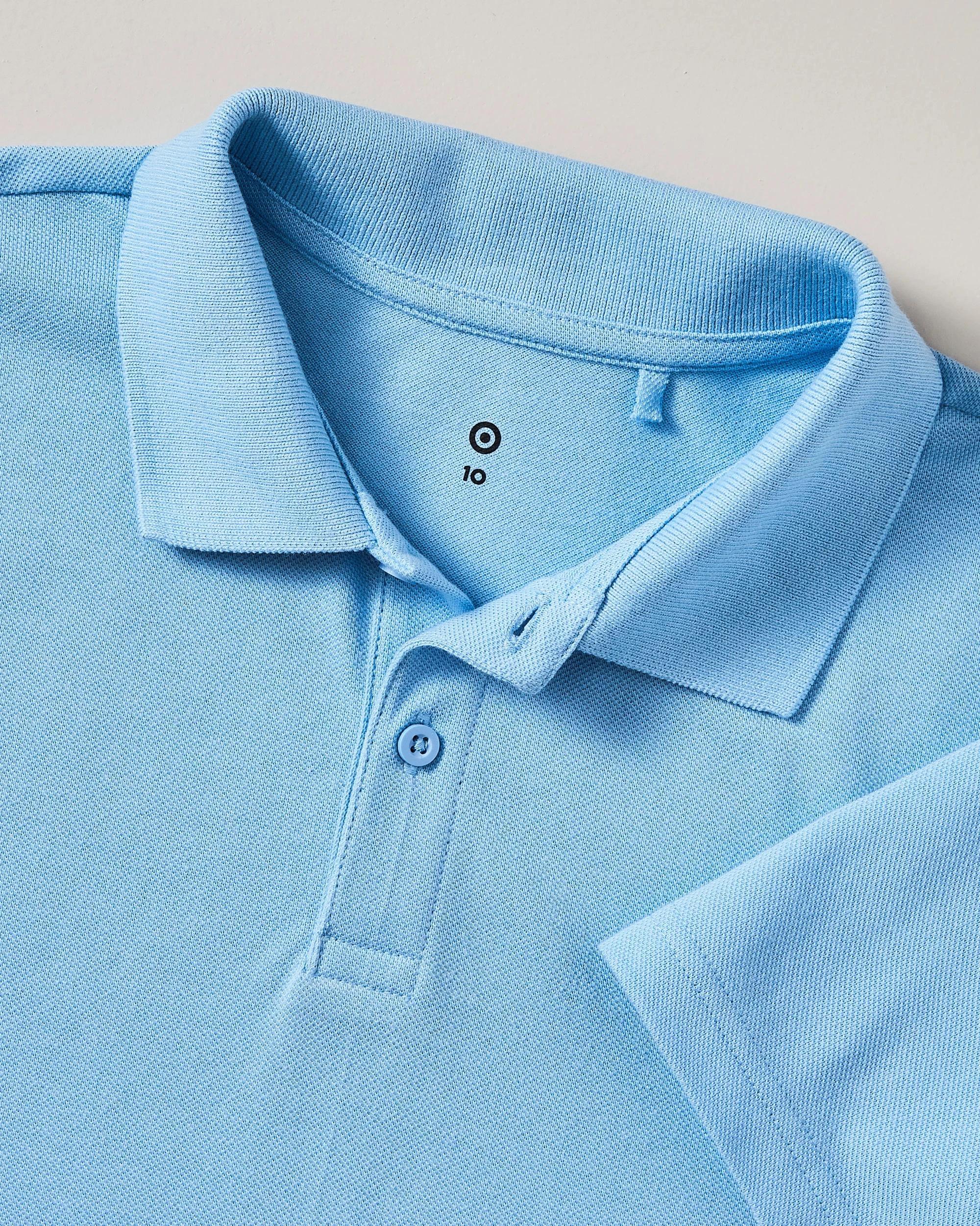 9 Target Short Sleeve School Polos LIGHT BLUE, 9 of 10