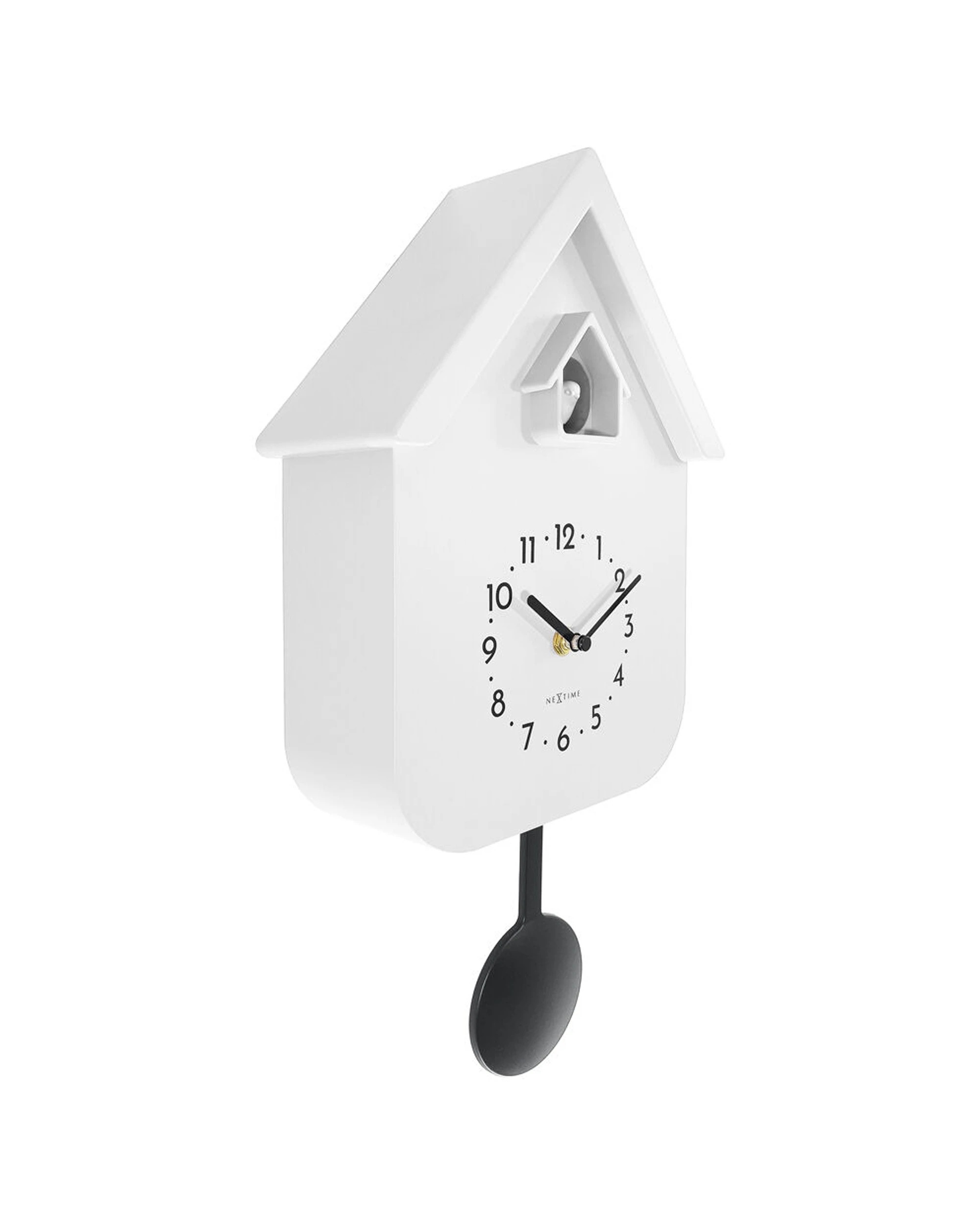 2 NexTime Twitter Cuckoo Wall Clock Vintage Nature Sounds 29.5cm - White, 2 of 5