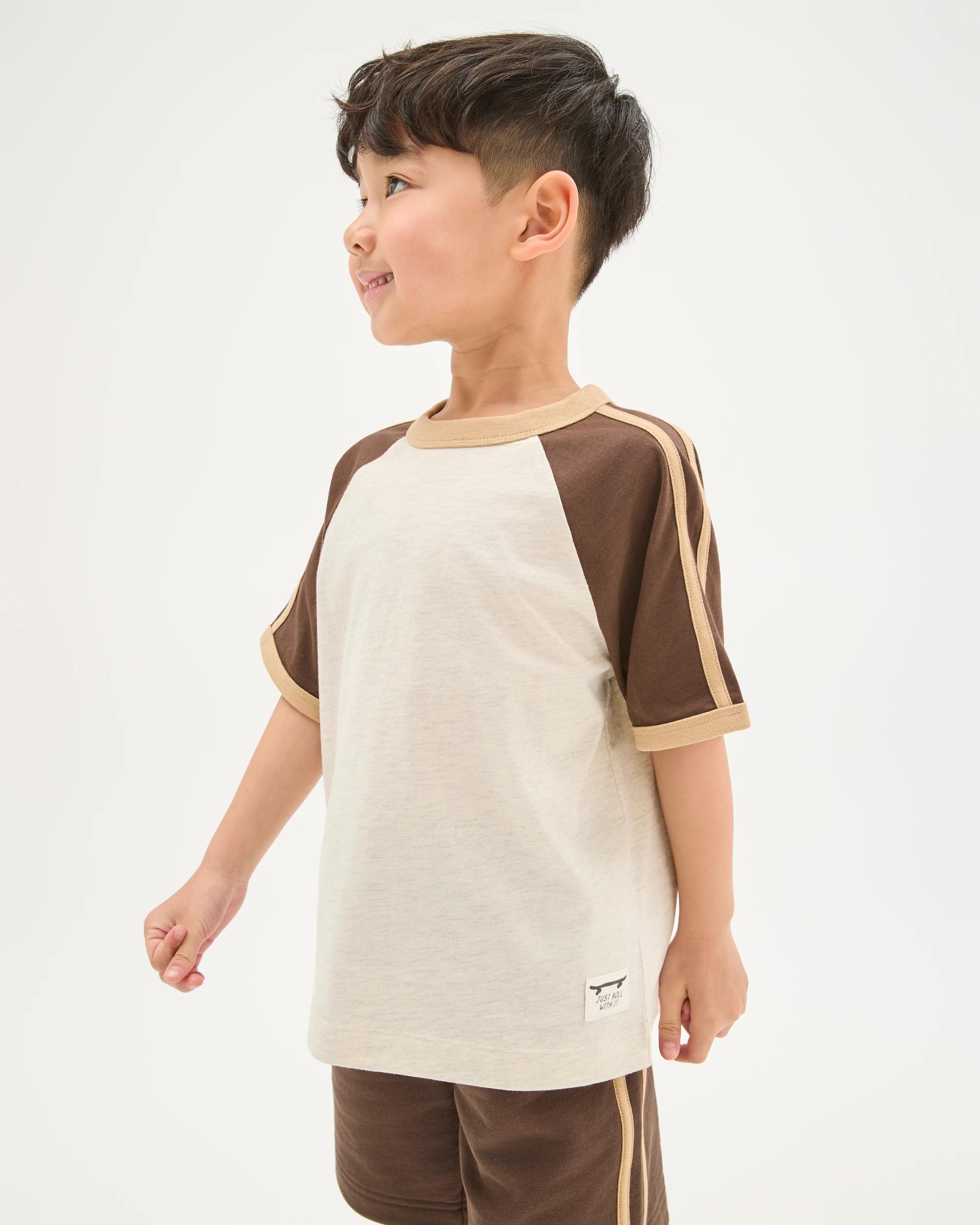 2 Target Kids Australian Cotton Oversized Sporty T-Shirt HOT FUDGE, 2 of 6