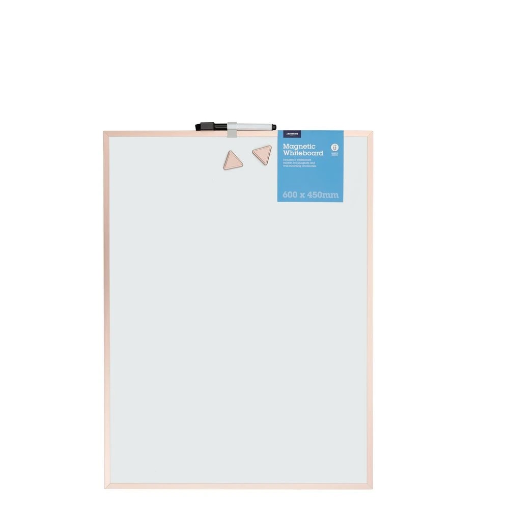 2 J.Burrows Whiteboard 600 x 450mm Rose Gold, 2 of 3