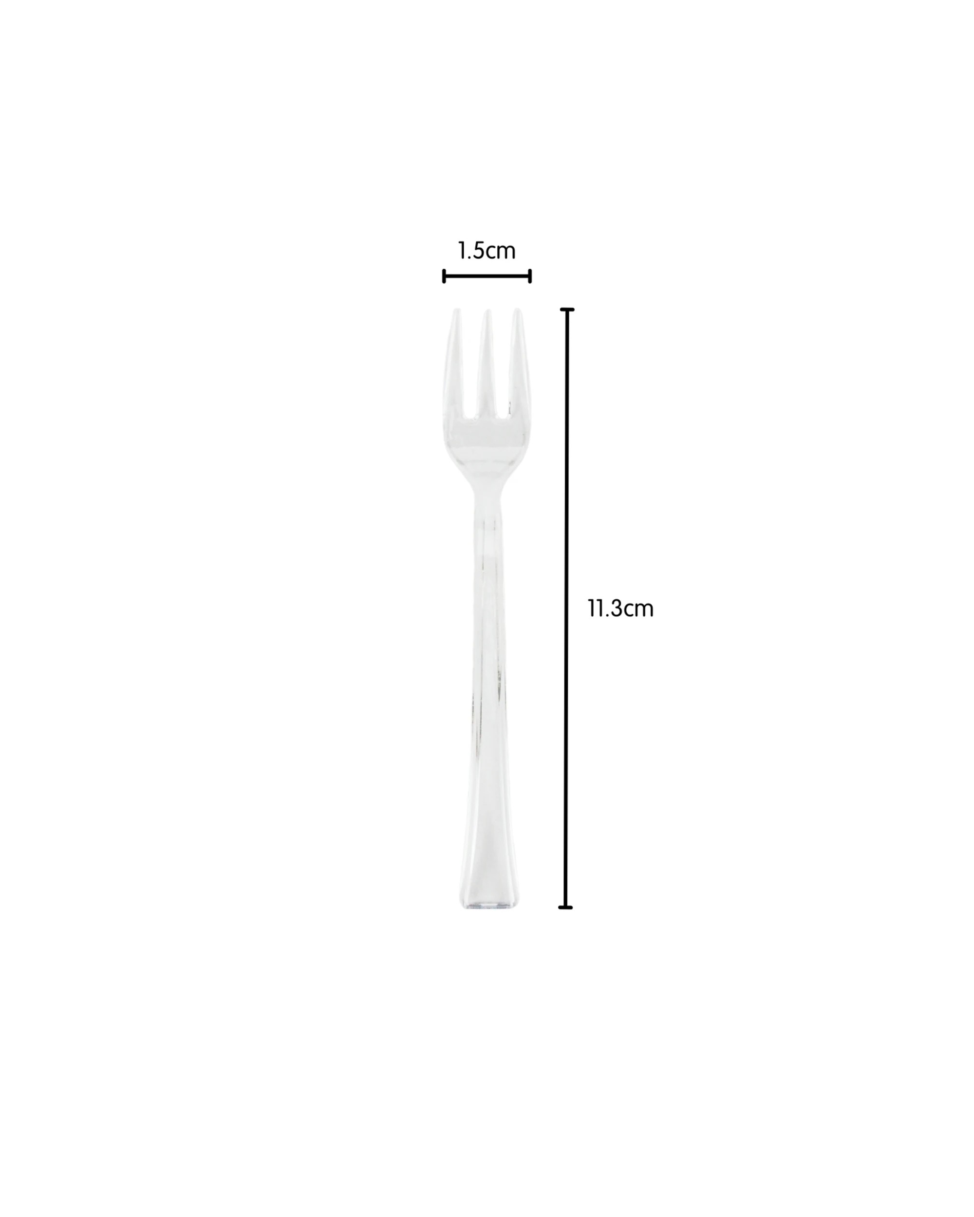 2 Partyware Reusable Mini Cocktail Forks Pack of 40 - Clear, 2 of 4