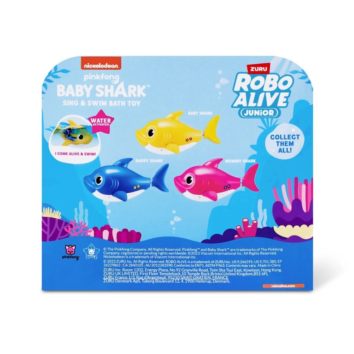 3 Nickelodeon Pinkfong Baby Shark Sing & Swim Bath Toy - Assorted, 3 of 9