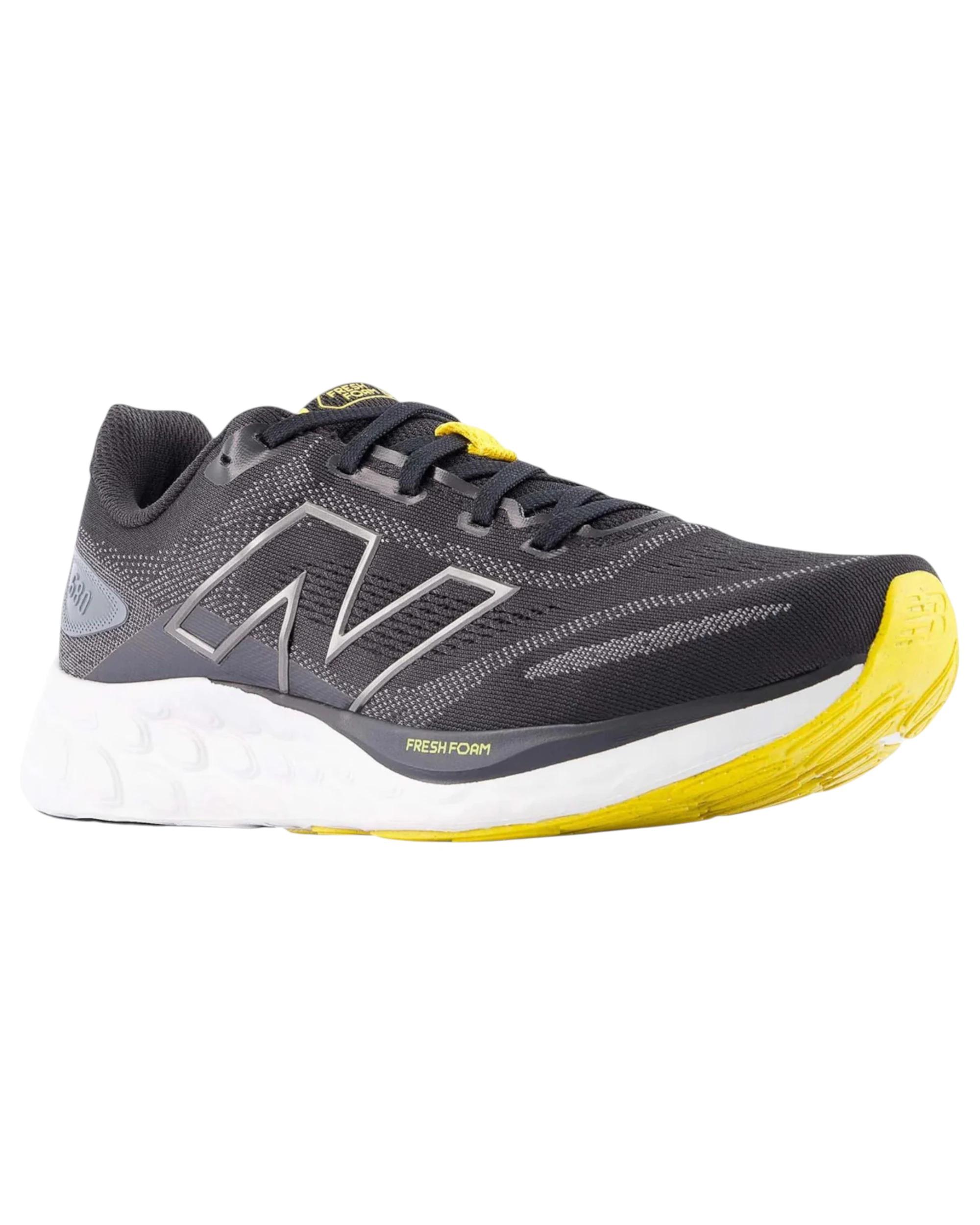 3 New Balance Mens 680 Athletic Shoes BLACK/YELLOW, 3 of 5
