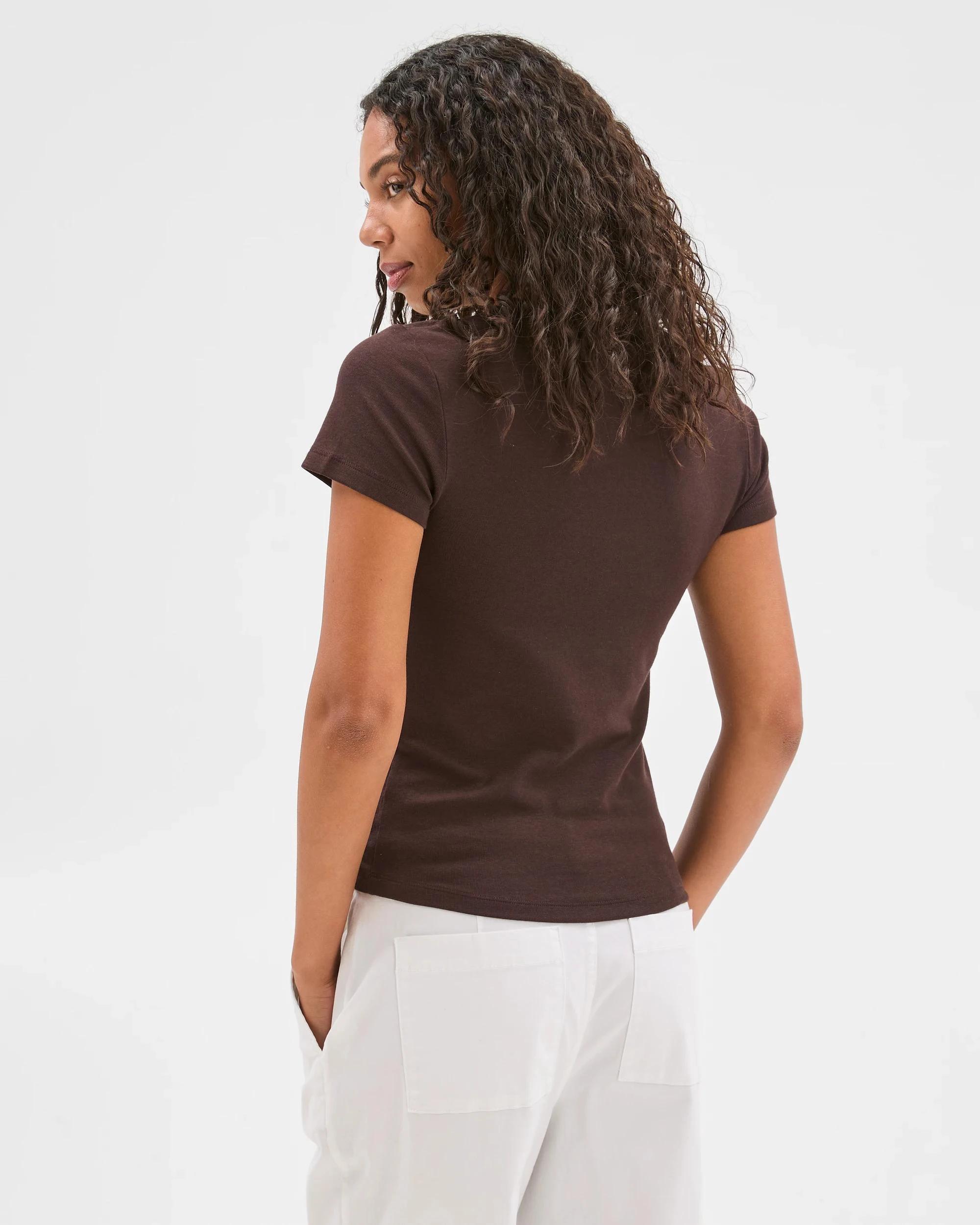 5 Target Australian Cotton Blend Stretch T-Shirt BRUNETTE, 5 of 6