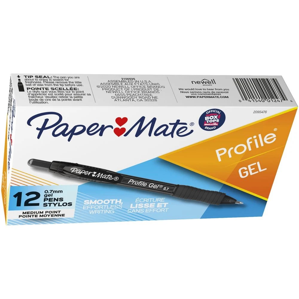 4 Paper Mate Profile Gel Pens 0.7mm Black 12 Pack, 4 of 4