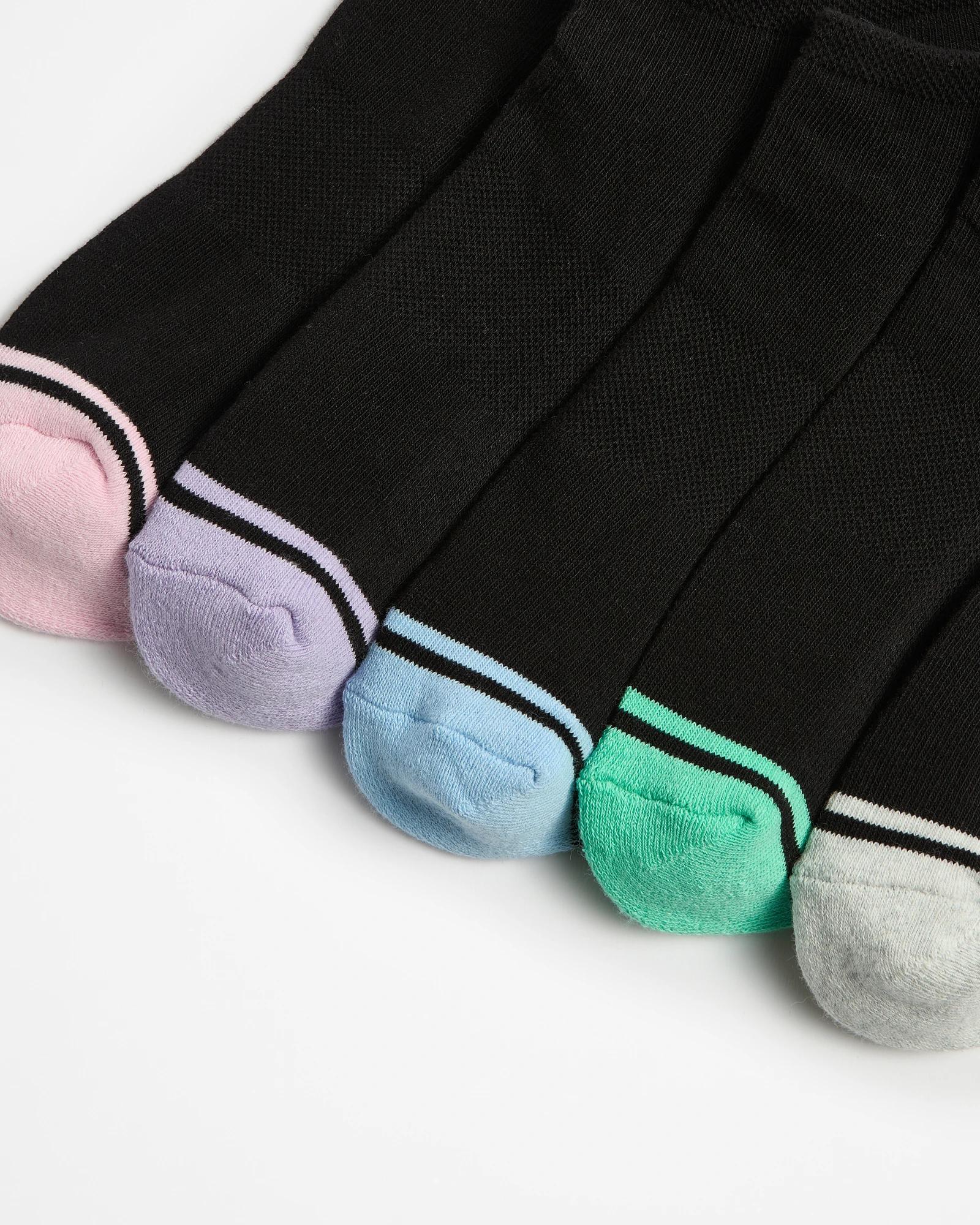 2 Target Active Australian Cotton Blend 5 Pack No Show Socks BLACK, 2 of 3