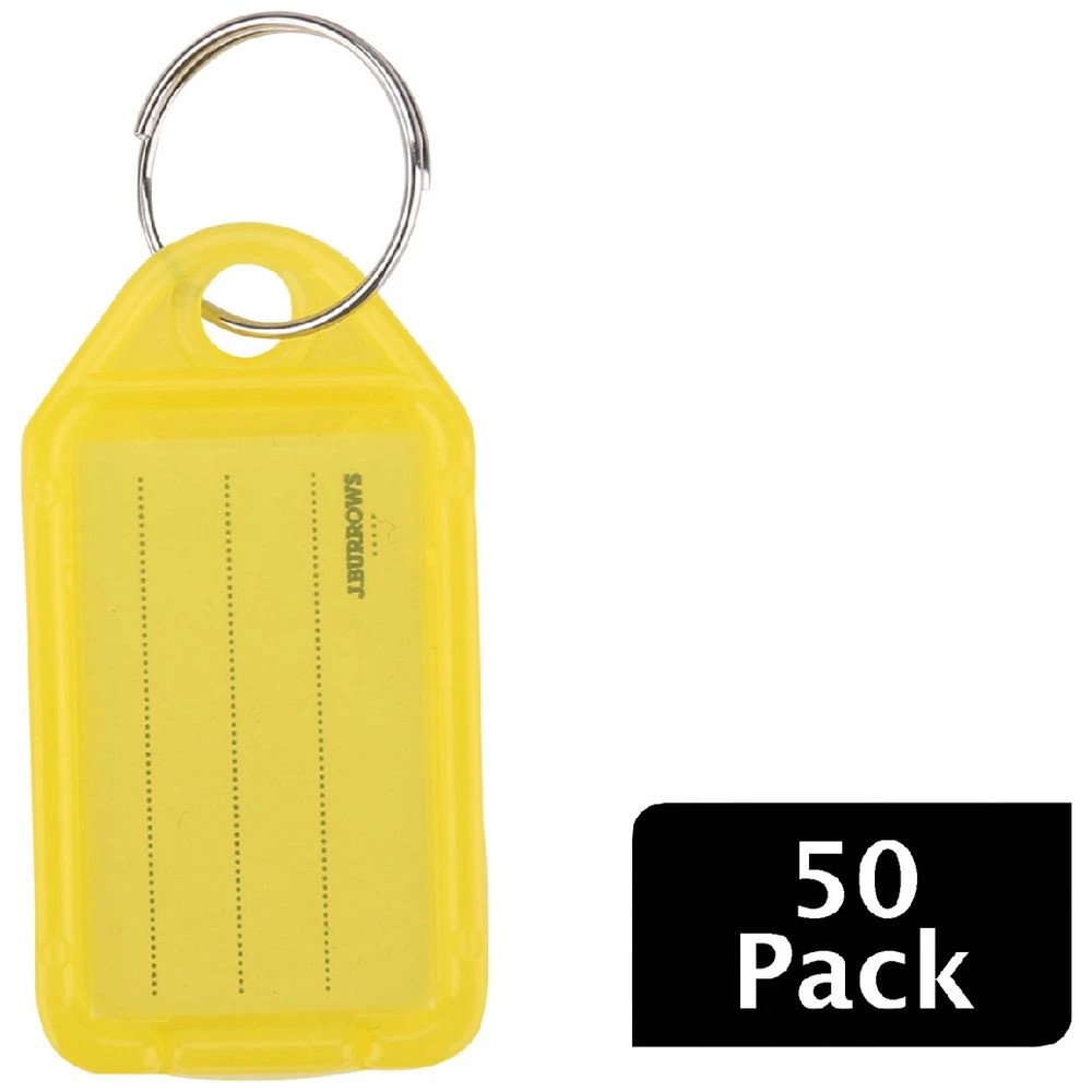 1 J.Burrows Key Tags Yellow 50 Pack, 1 of 2