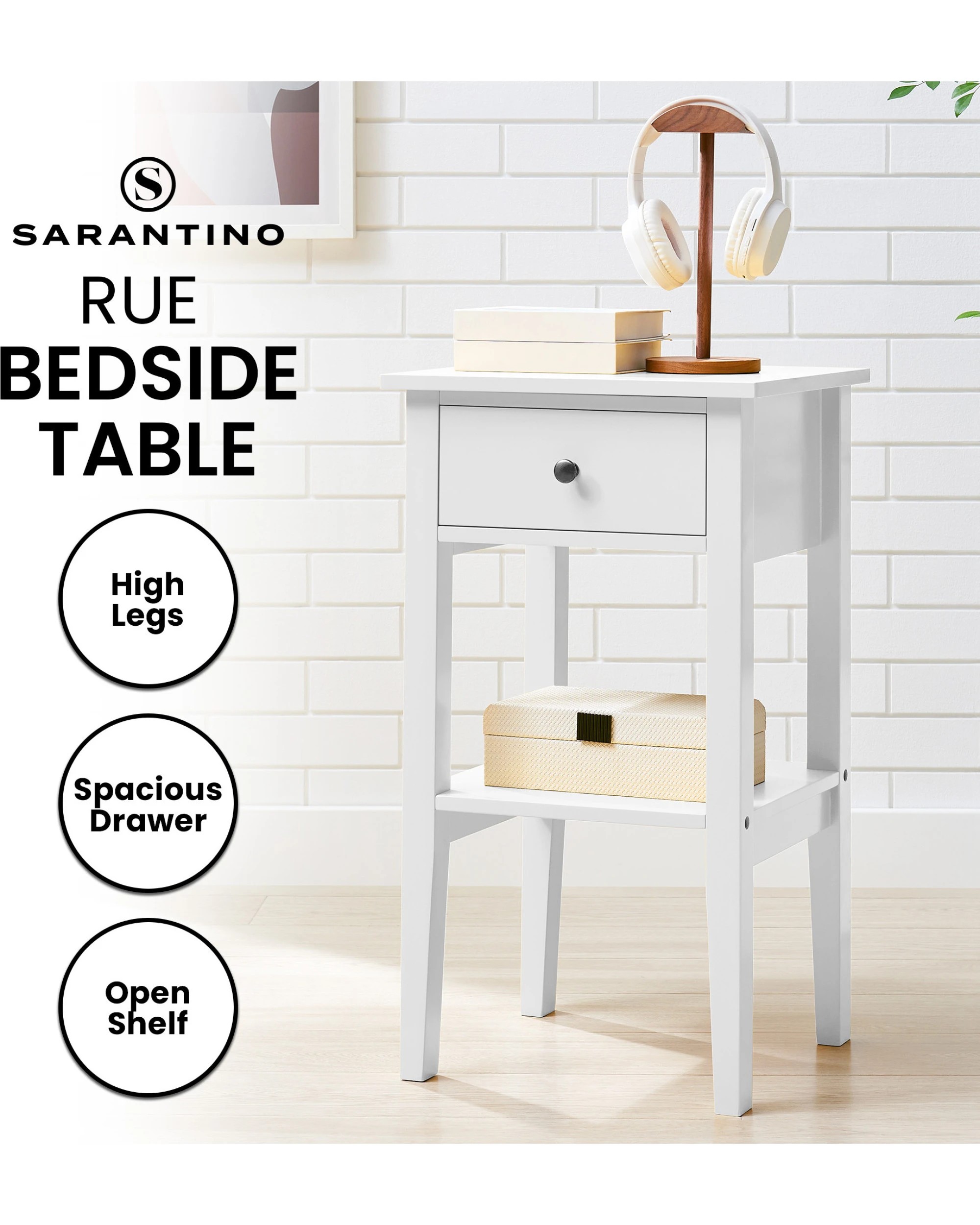 10 Sarantino Rue Bedside Table In White, 10 of 10