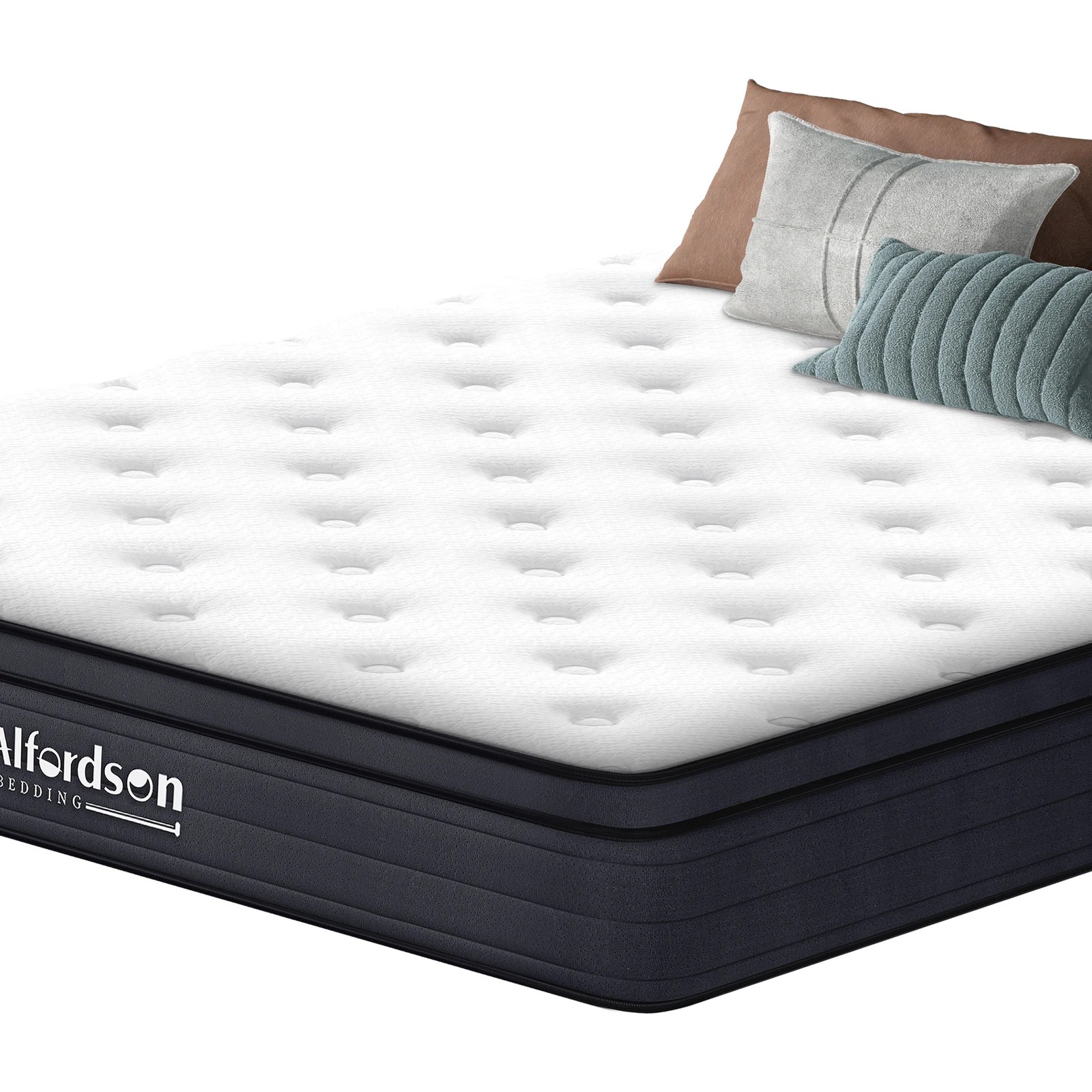 4 Alfordson Mattress Euro Top Spring Foam Bedding 23CM Medium Firm - Queen Bed, 4 of 10