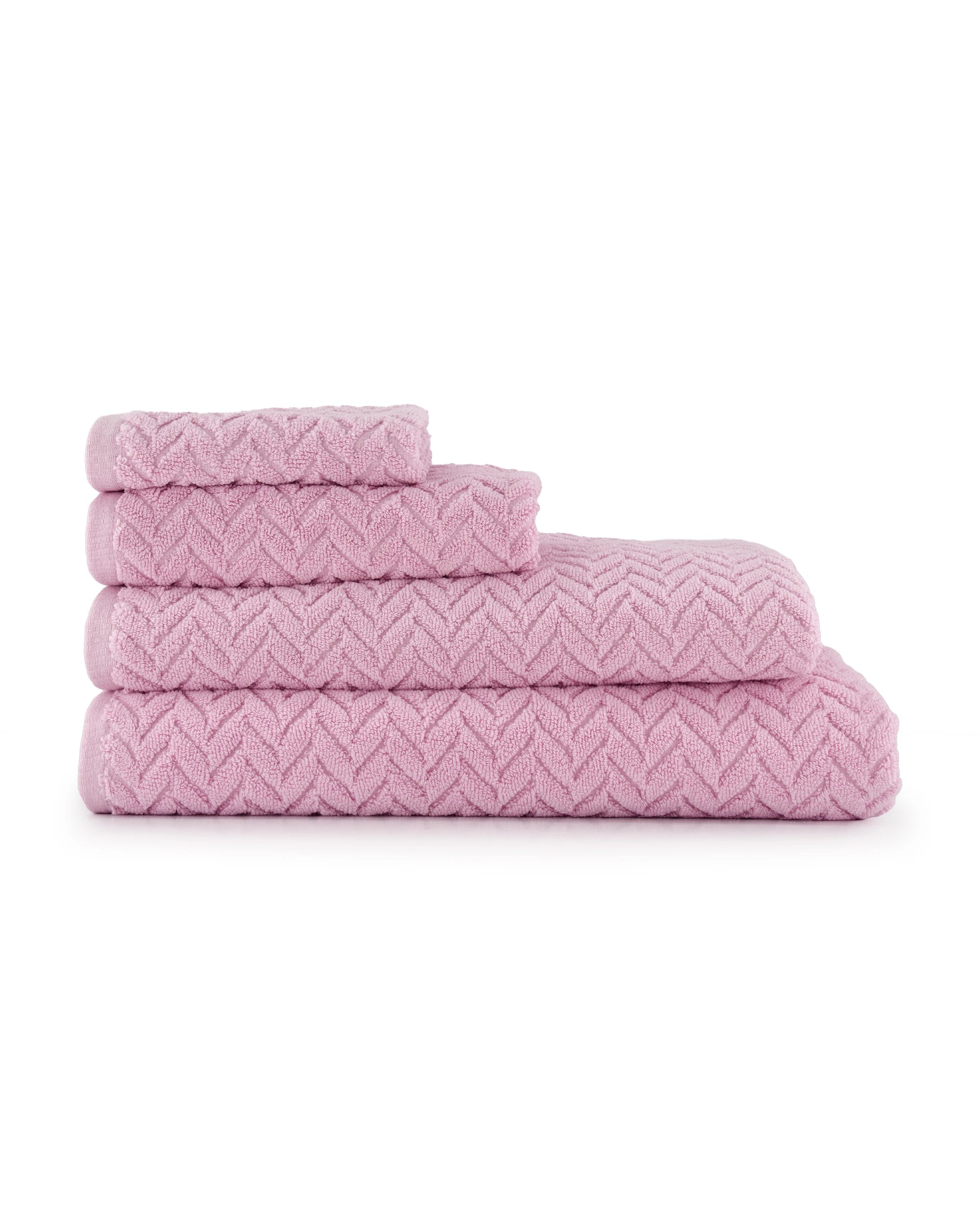 6 Chevron Cotton Bath Sheet - Pink, 6 of 6