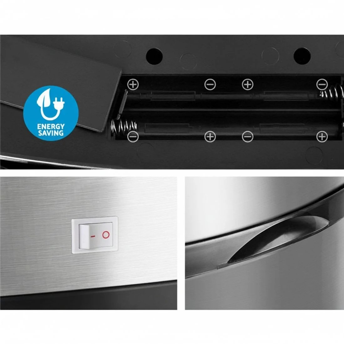 6 Devanti 50L Motion Sensor Bin Rubbish Automatic - Silver, 6 of 6