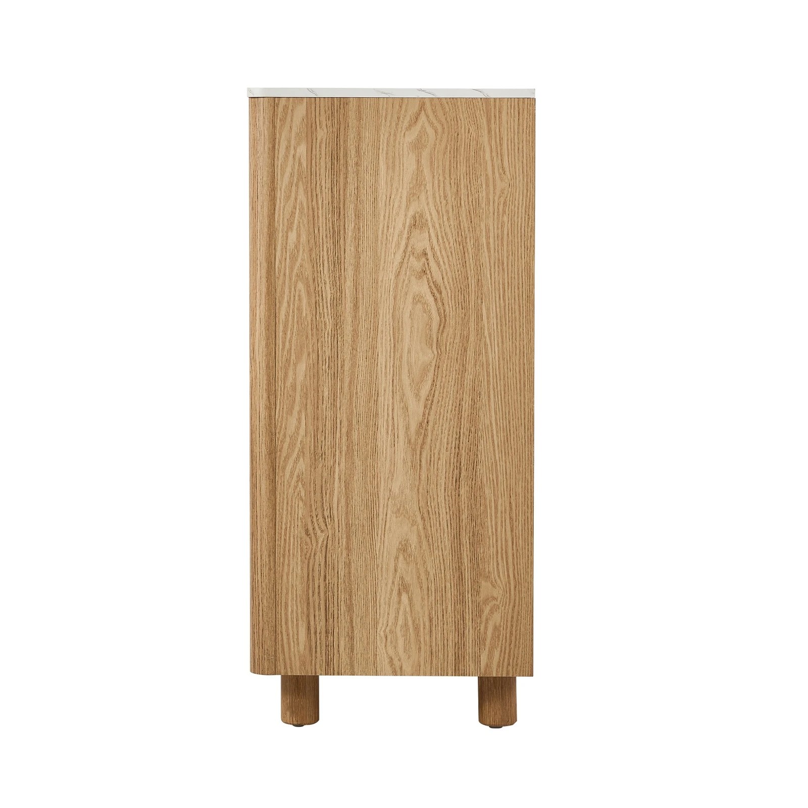 9 Oikiture 4 Chest Of Drawers Dresser Tallboy Storage Cabinet Faux Marble Top
 - Natural, 9 of 10