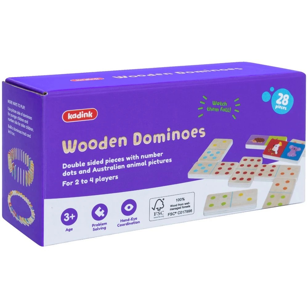 3 Kadink Wooden Dominoes Game, 3 of 9