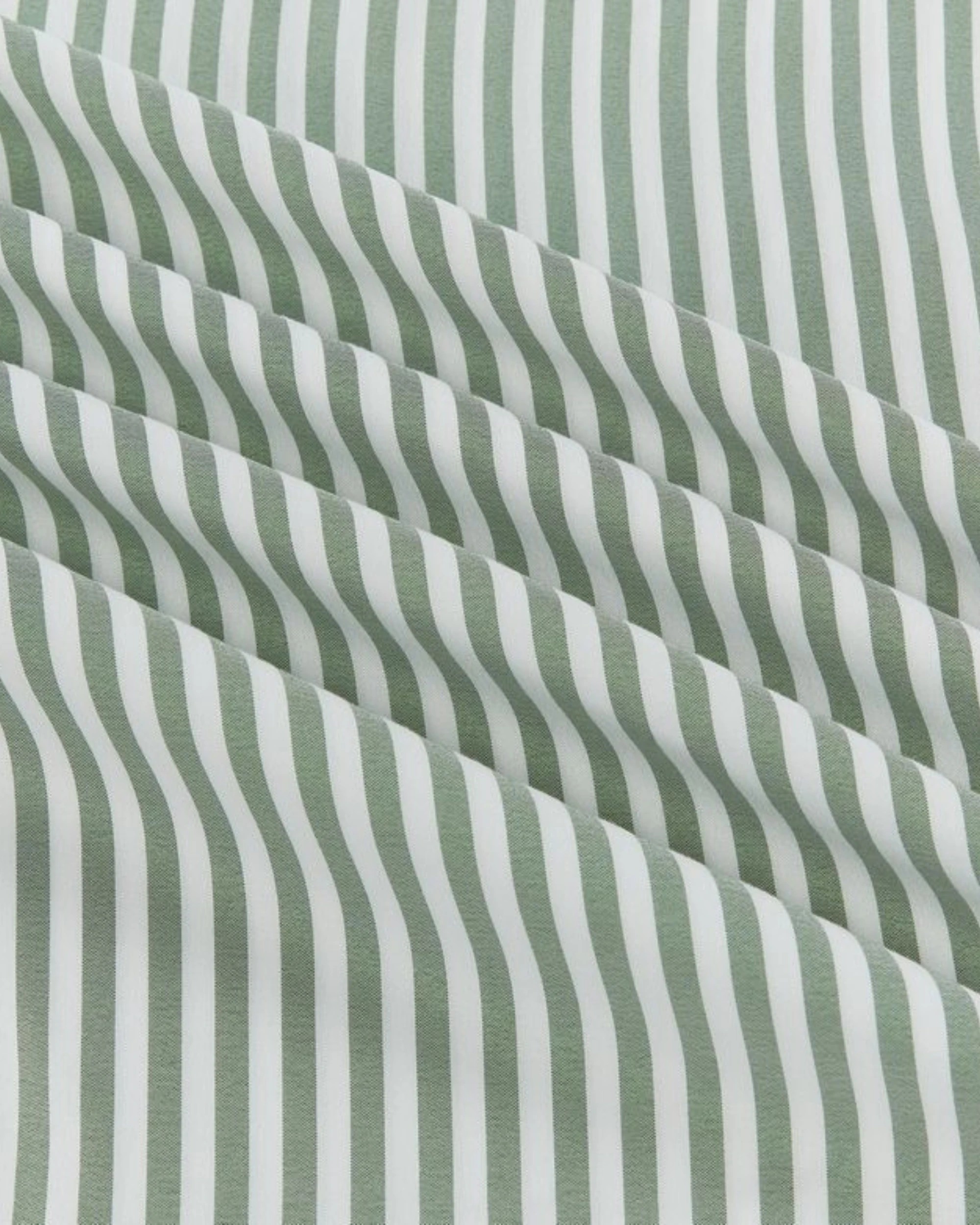 5 CleverPolly Yarn-Dyed Washed Microfibre Fitted Sheet Set - Super King Bed - Thin Stripe Sage Green, 5 of 7