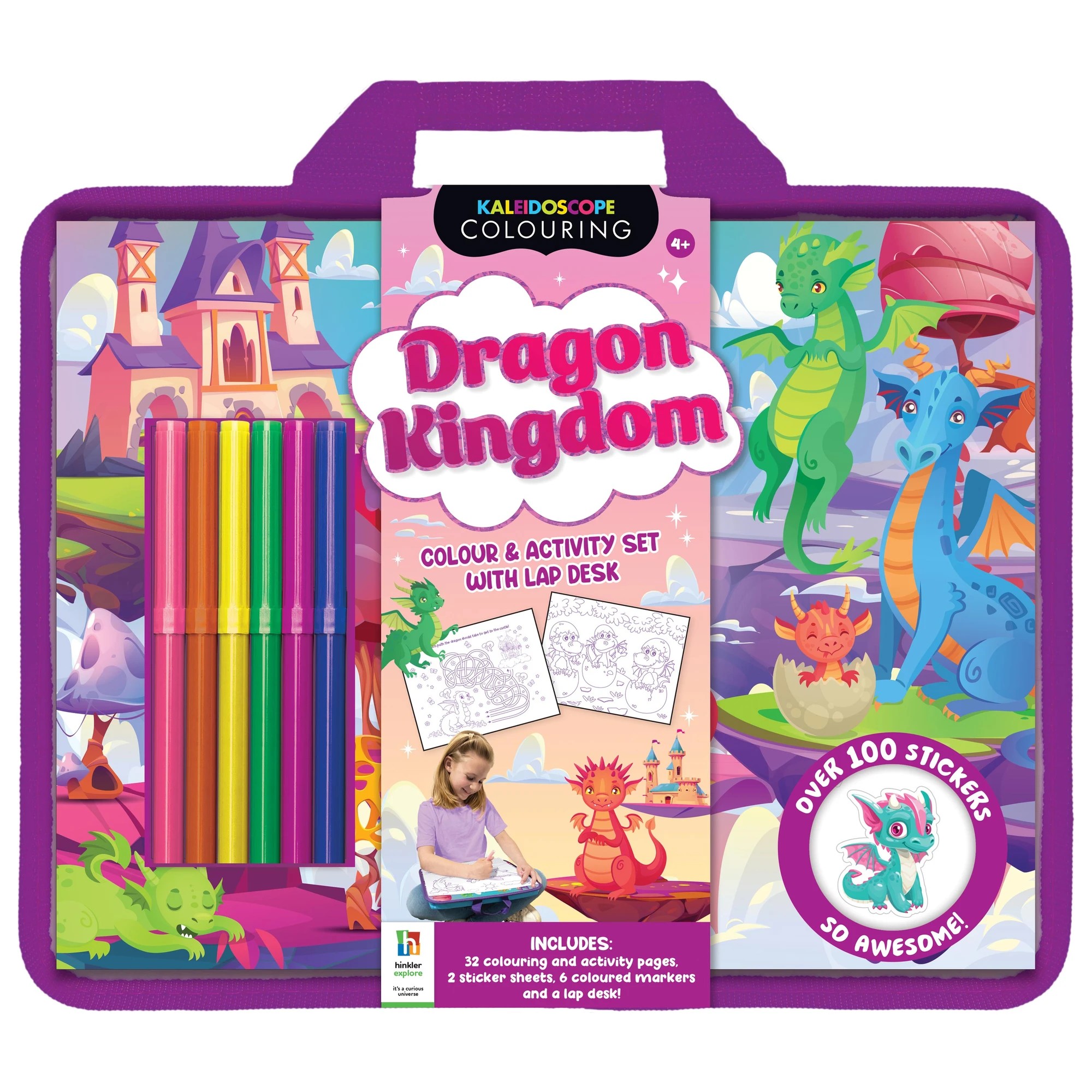 1 Kaleidoscope Colouring: Dragon Kingdom Colour and Activity Set with Lap Desk - Book, 1 of 6