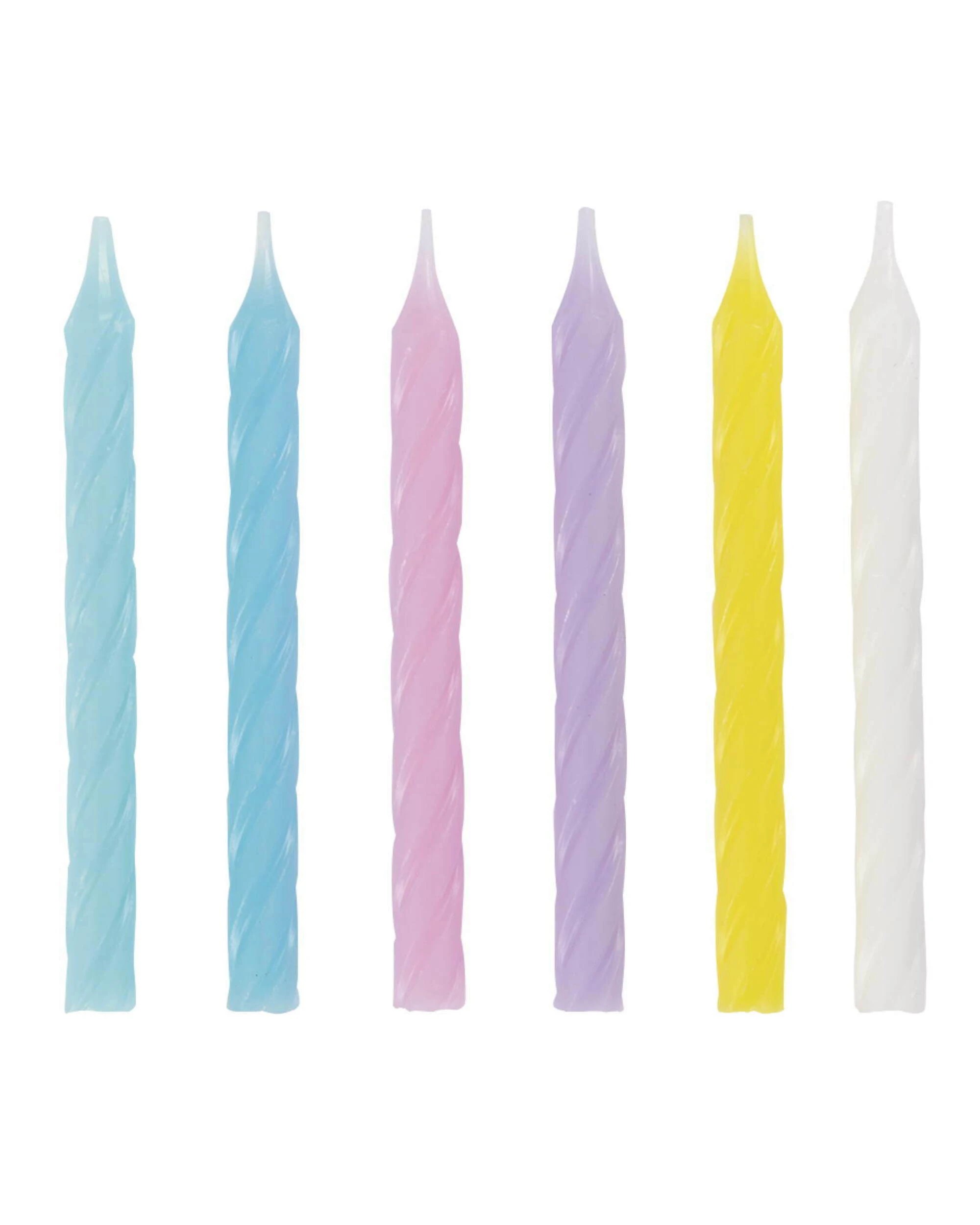 2 Unique Spiral Pastel Candles Pack of 24, 2 of 2