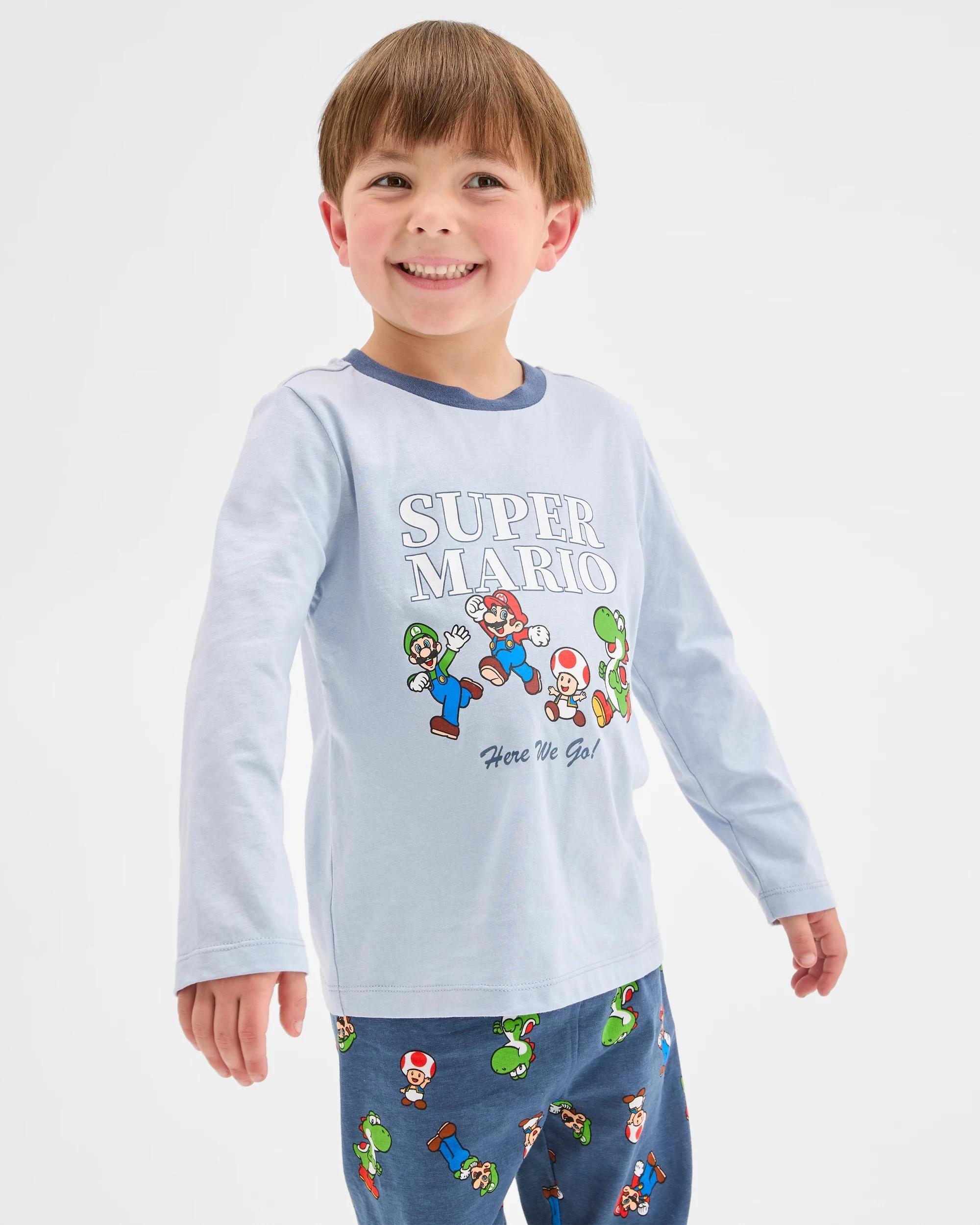 2 Super Mario Australian Cotton 2 Pack Younger Boys Pyjama Set MARIO, 2 of 8