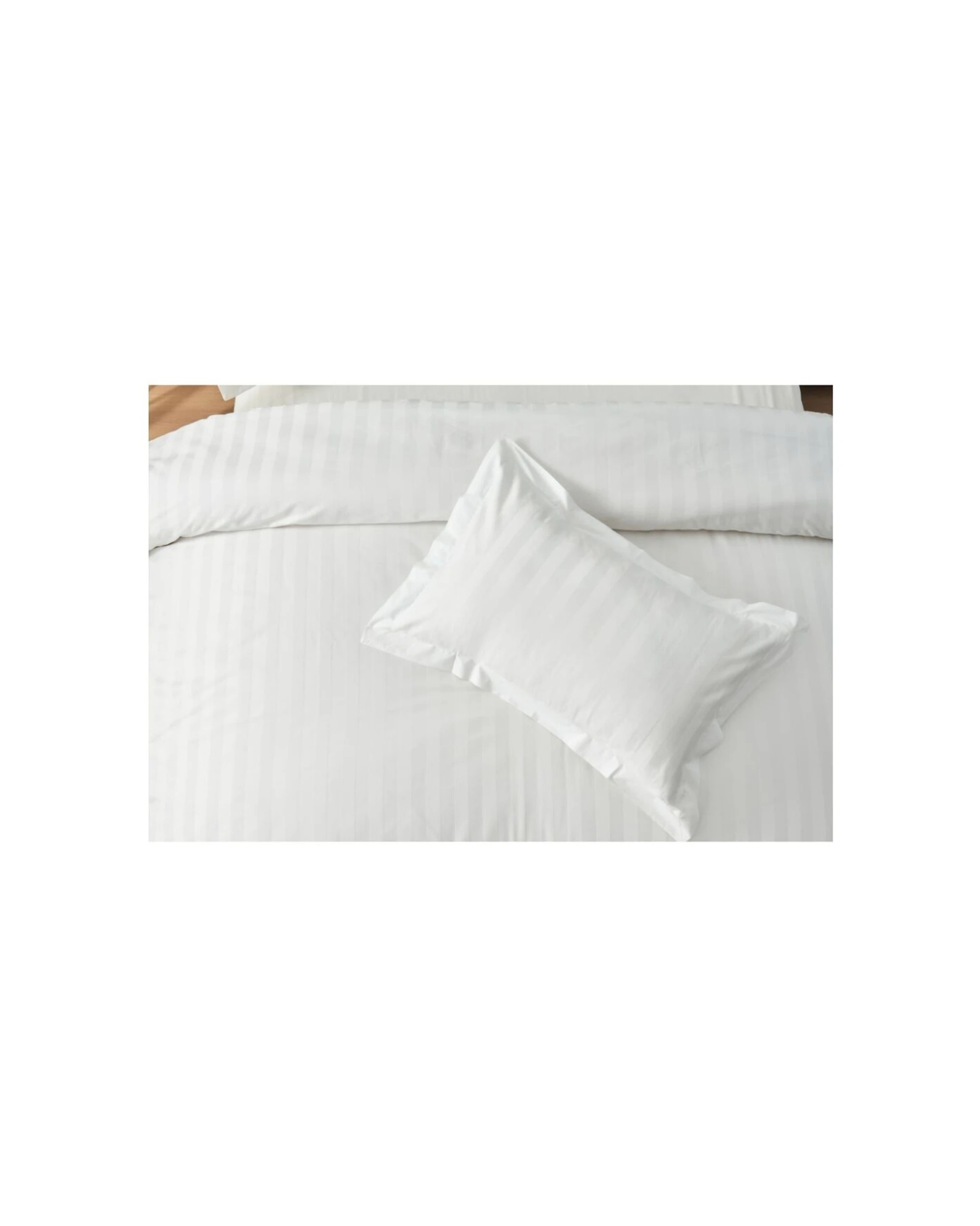 5 Grosvenor House 500TC Hotel Stripe Quilt Duvet Cover Bed Set King - White, 5 of 8