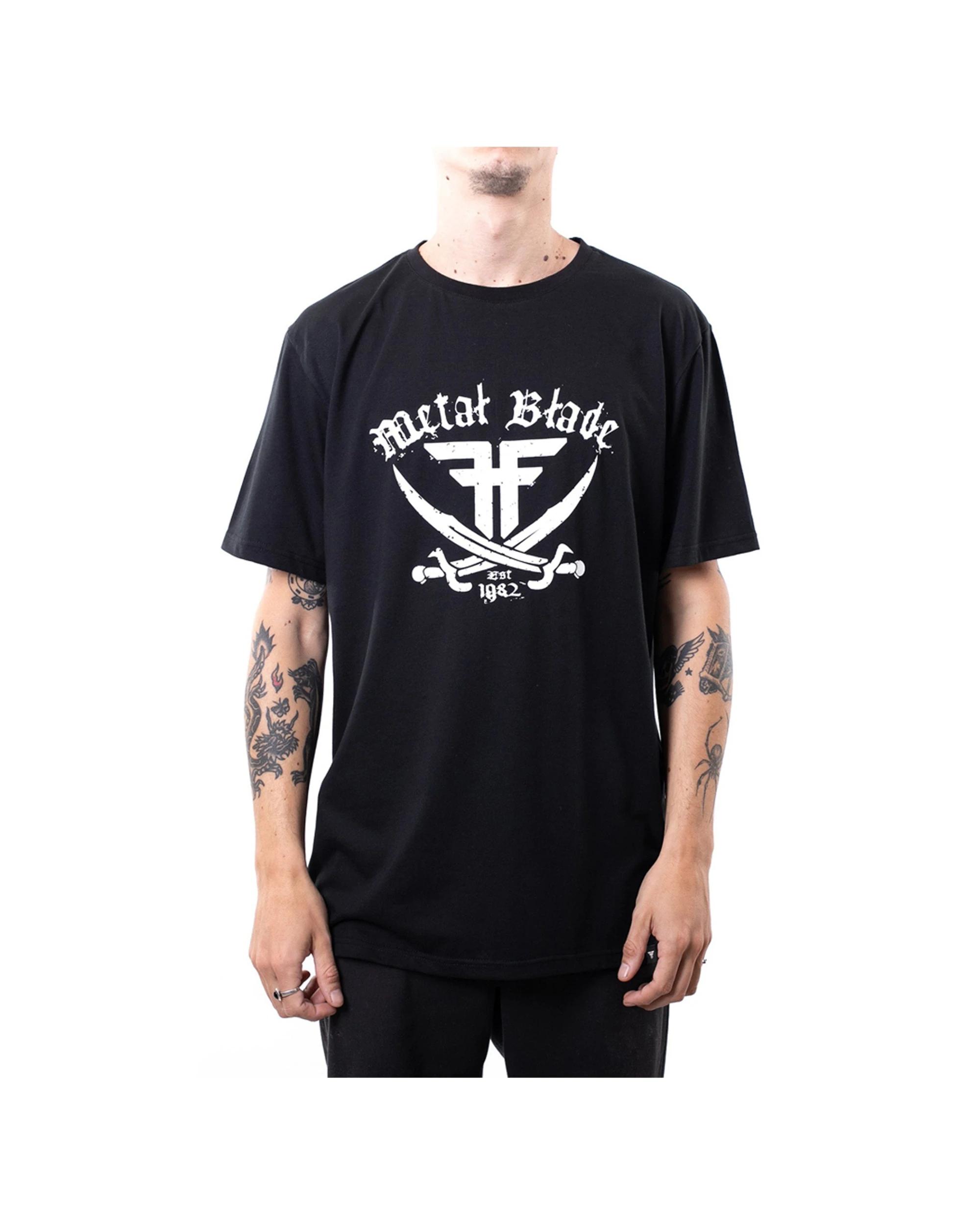2 Fallen Footwear Men Metal Blade Pirate Tees Regular Fit Soft Comfortable Wear BLACK/WHITE, 2 of 5
