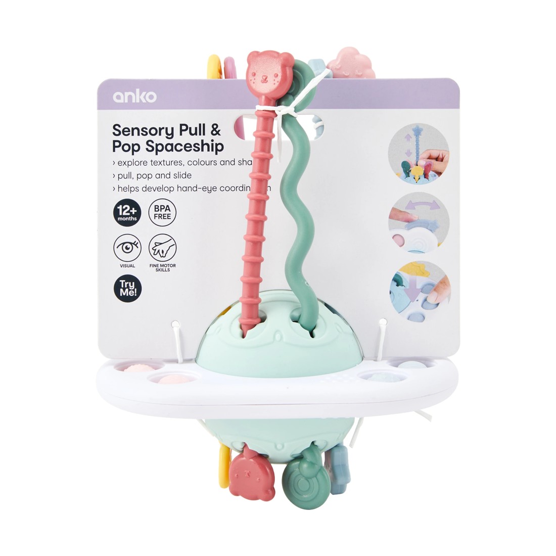 5 Sensory Pull and Pop Spaceship, 5 of 5