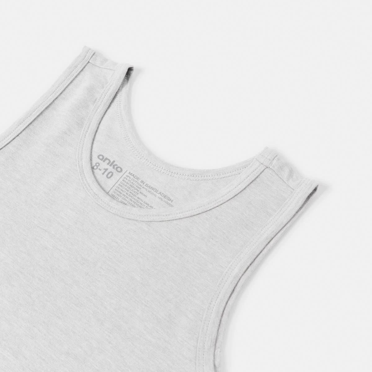 4 3 Pack Super Soft Singlets Gry Multi, 4 of 6