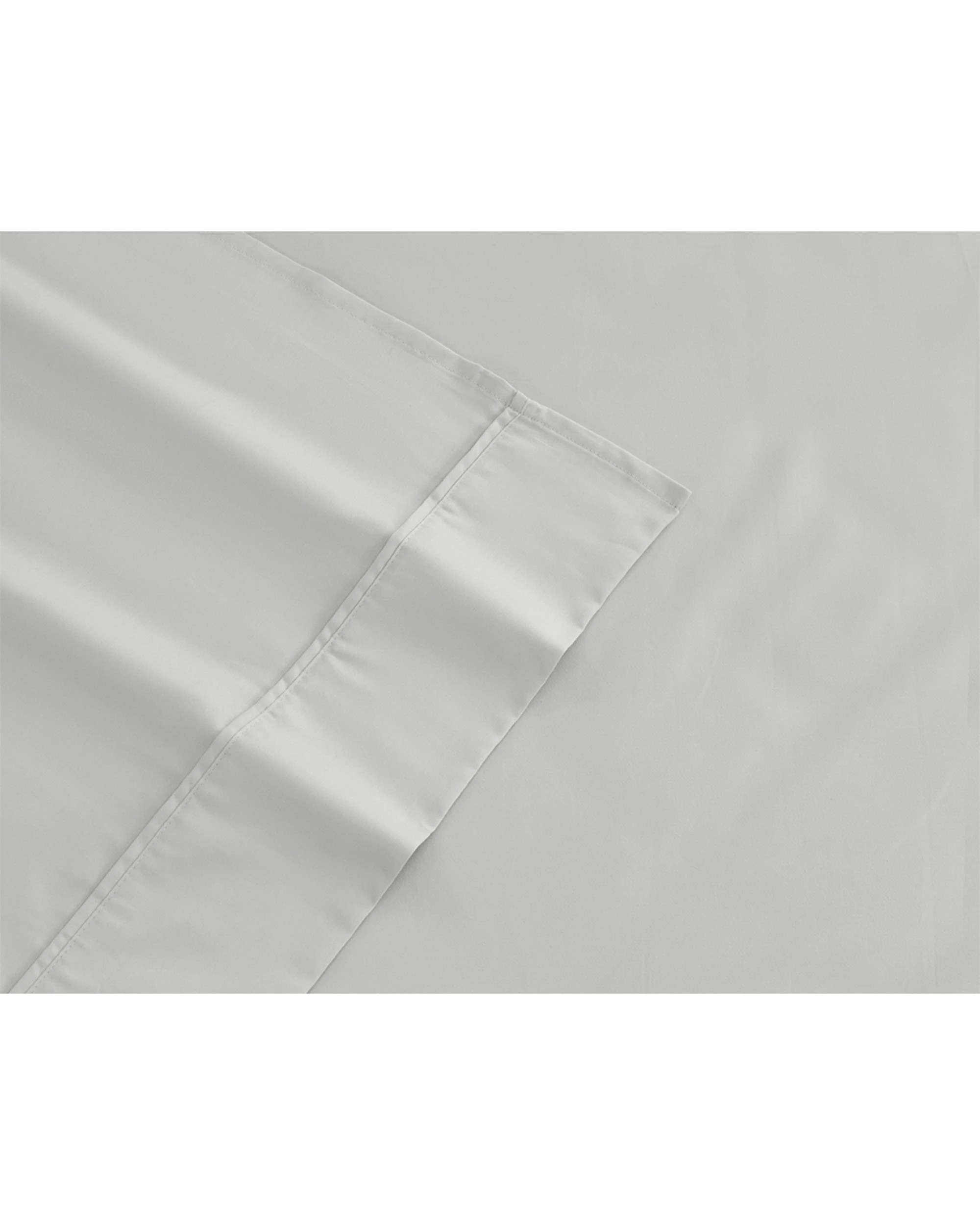 3 Algodon 300TC Cotton Fitted Bedding Bed Sheet Set - King Bed - Silver, 3 of 5