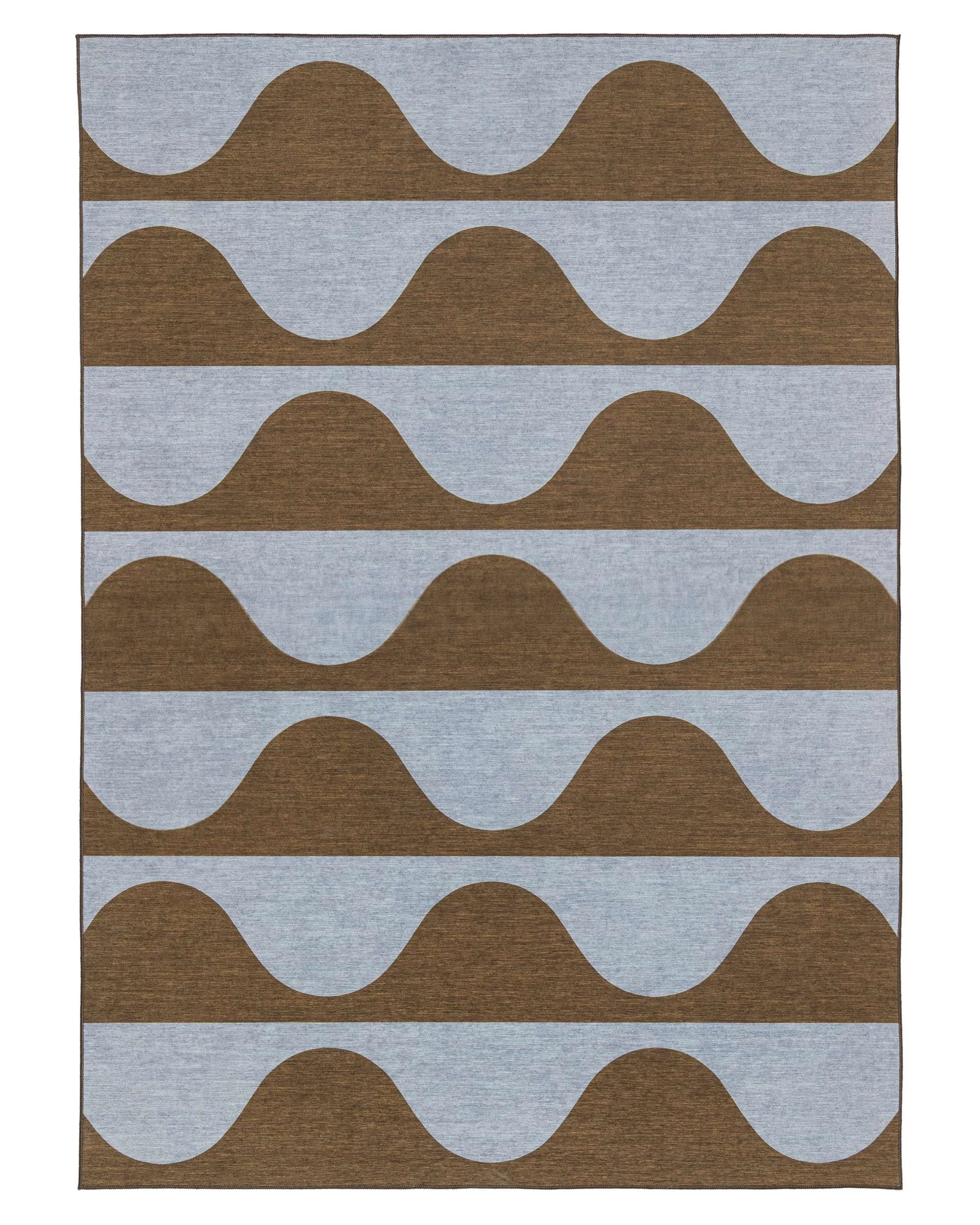 1 Loopsie Allapattah Wave Stripe Indoor Outdoor Washable Rug-330cm x 240cm - Blue, 1 of 8