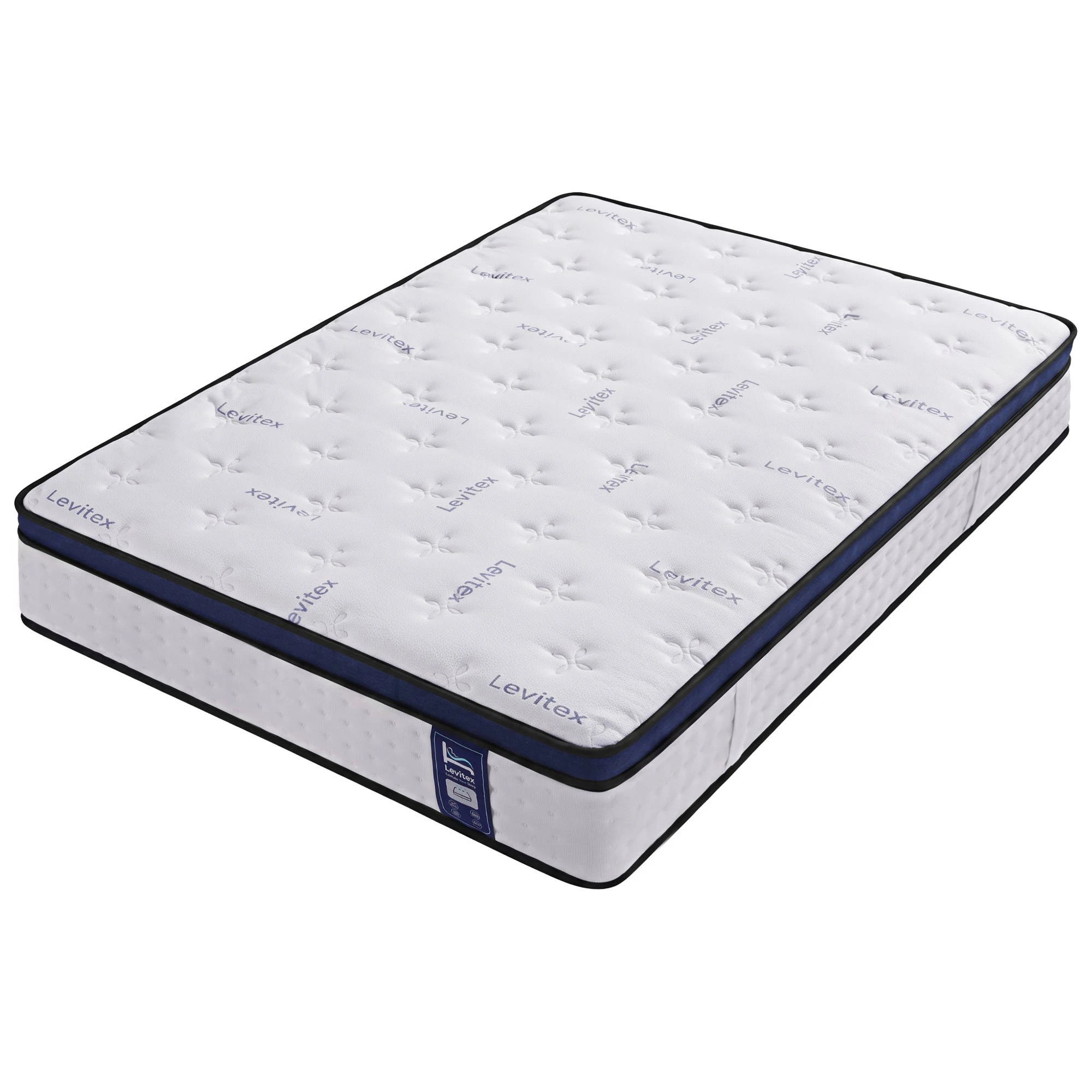 1 Levitex Mattress 35CM 7-Zone Spring Triple Cooling Dynamic Motion Isolation - Queen Bed - Multi, 1 of 10