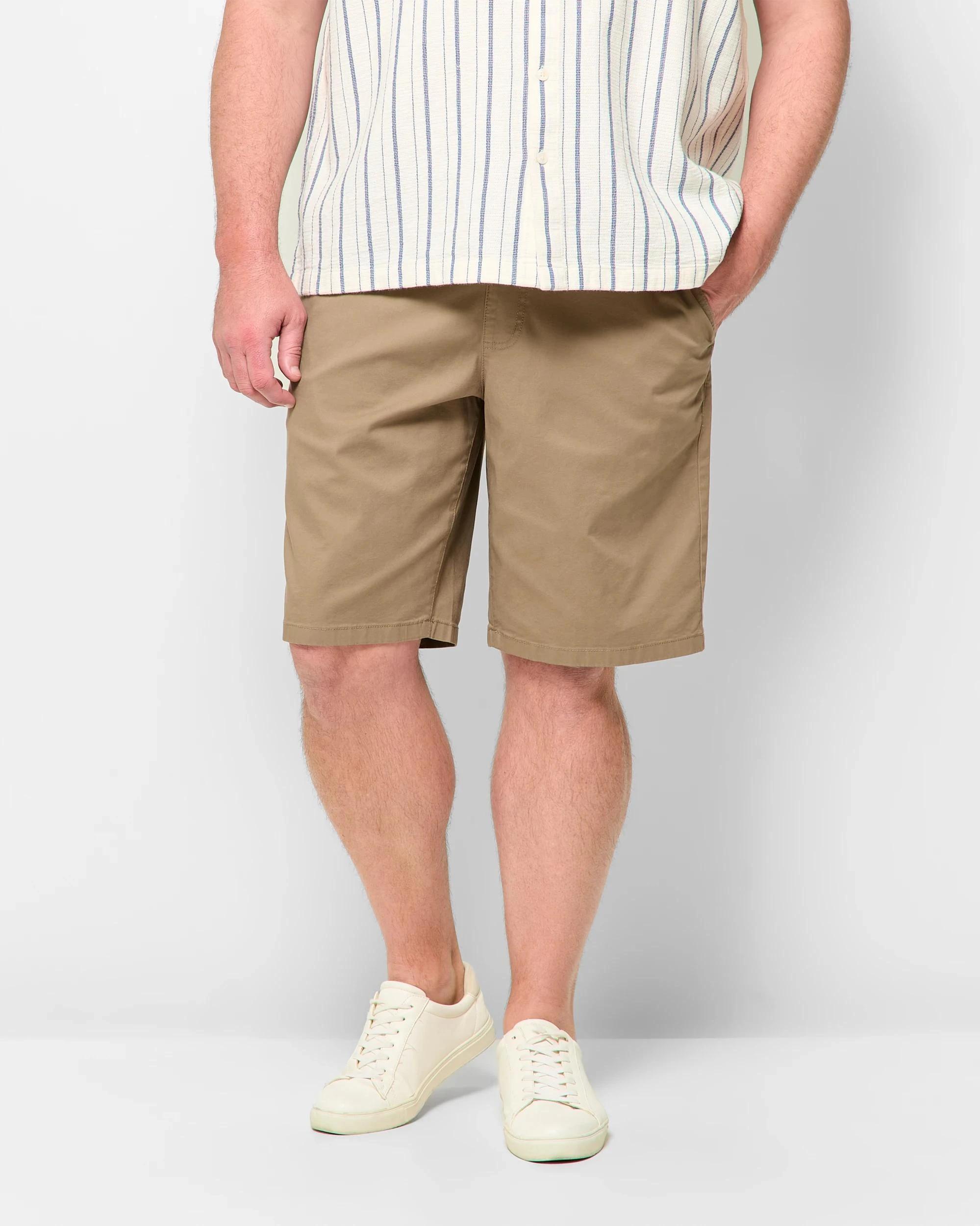 1 Target Man Plus Plus Size Australian Cotton Byron Shorts MUSHROOM, 1 of 5