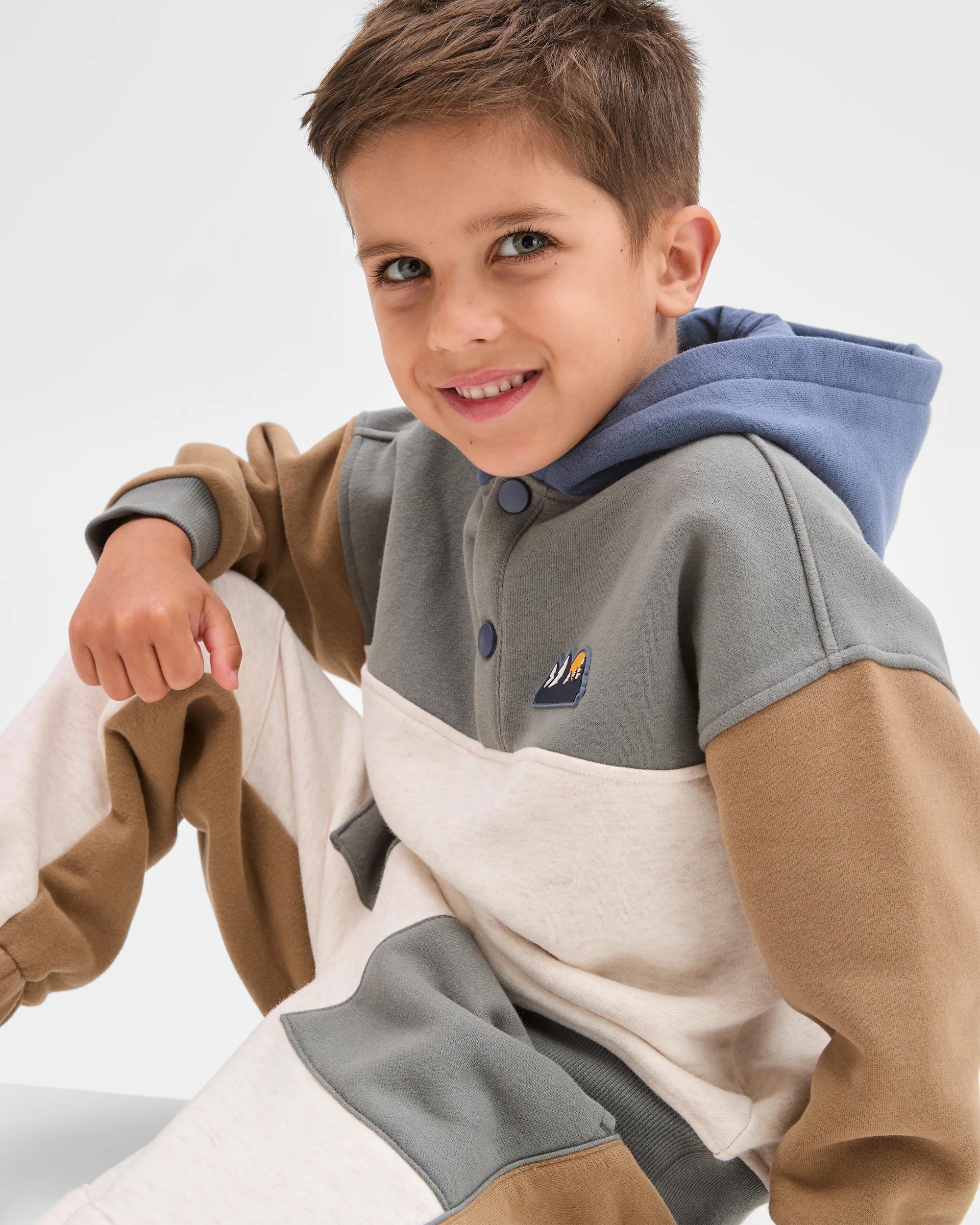 2 Target Kids Australian Cotton Blend Hoodie and Trackpants Set GREEN/OAT, 2 of 8