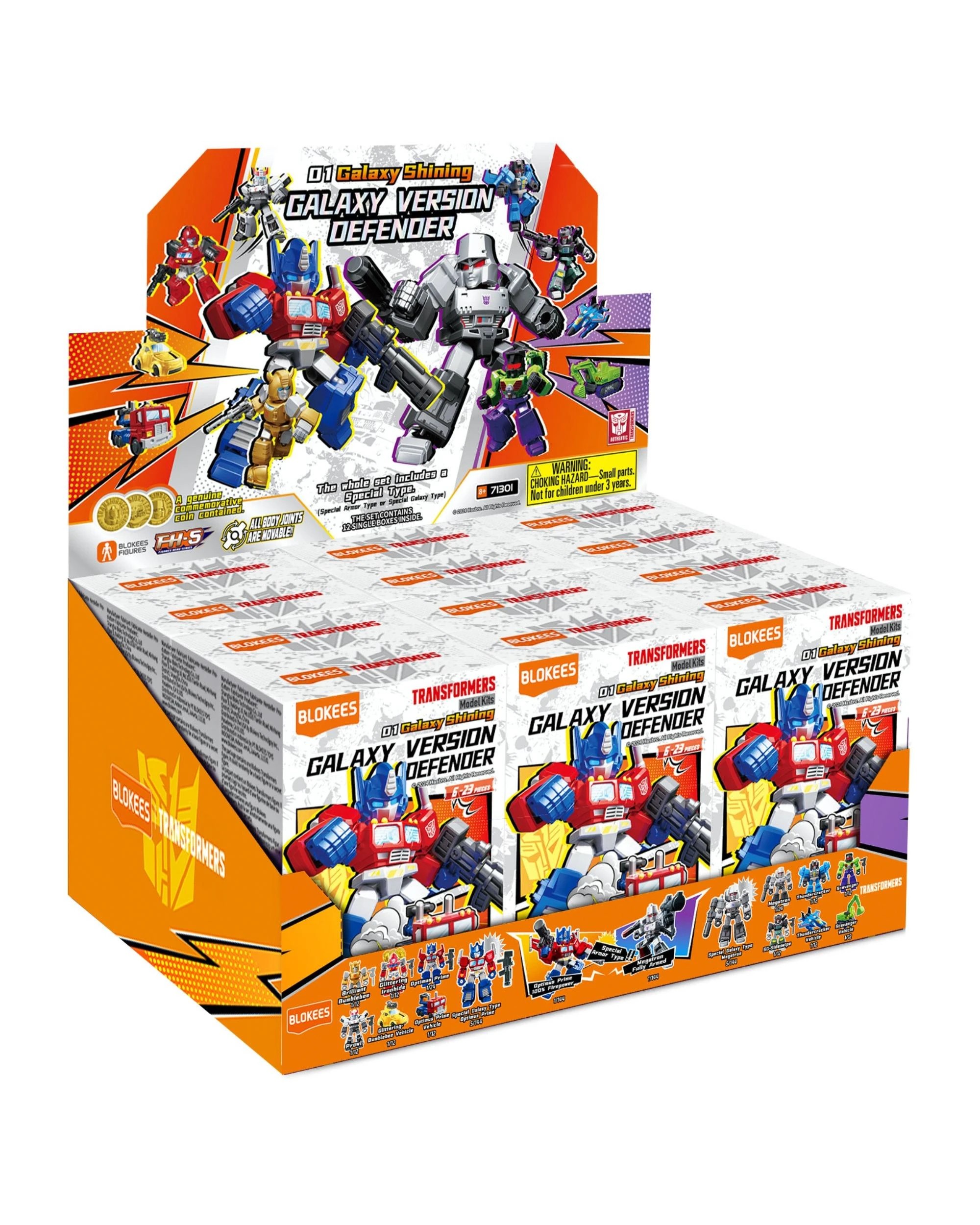 1 Blokees Transformers GVD01 Galaxy Shining Model Kit Blind Box - Set of 12, 1 of 6