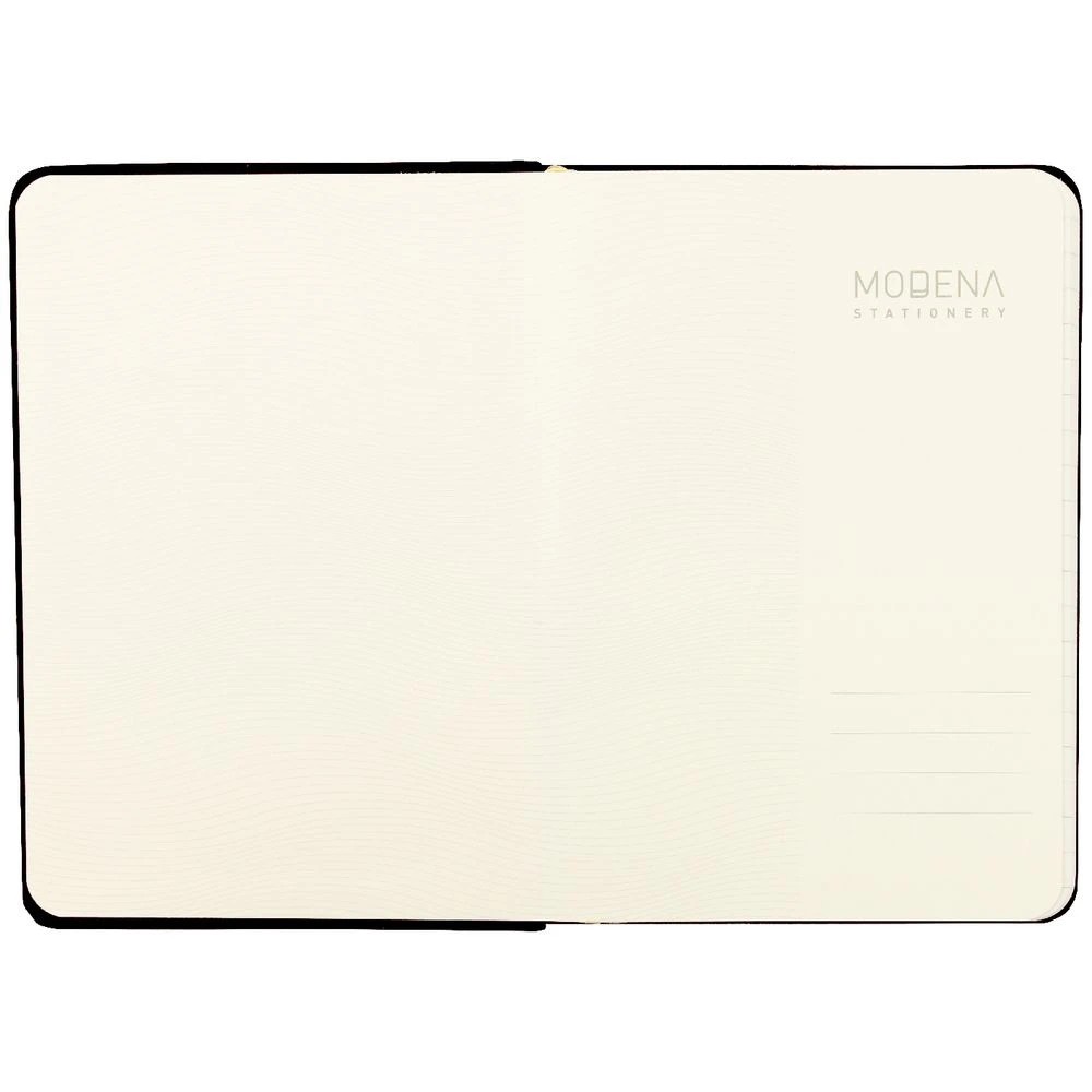 3 Modena A6 Linen Ruled Notebook Black, 3 of 5