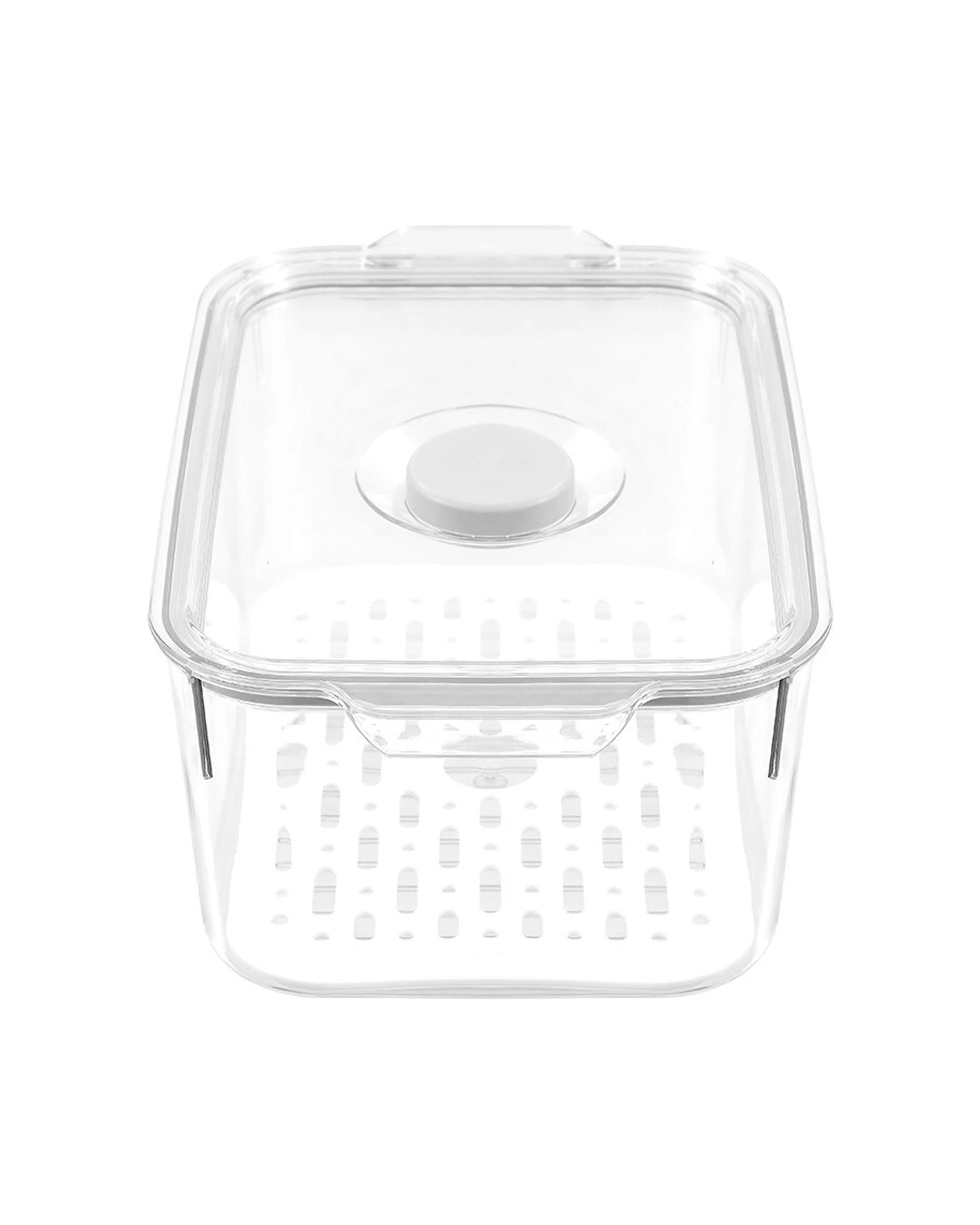 2 Boxsweden Crystal 2.4L Saver Fresh Storer Container Removable Tray Breathable - Clear, 2 of 6