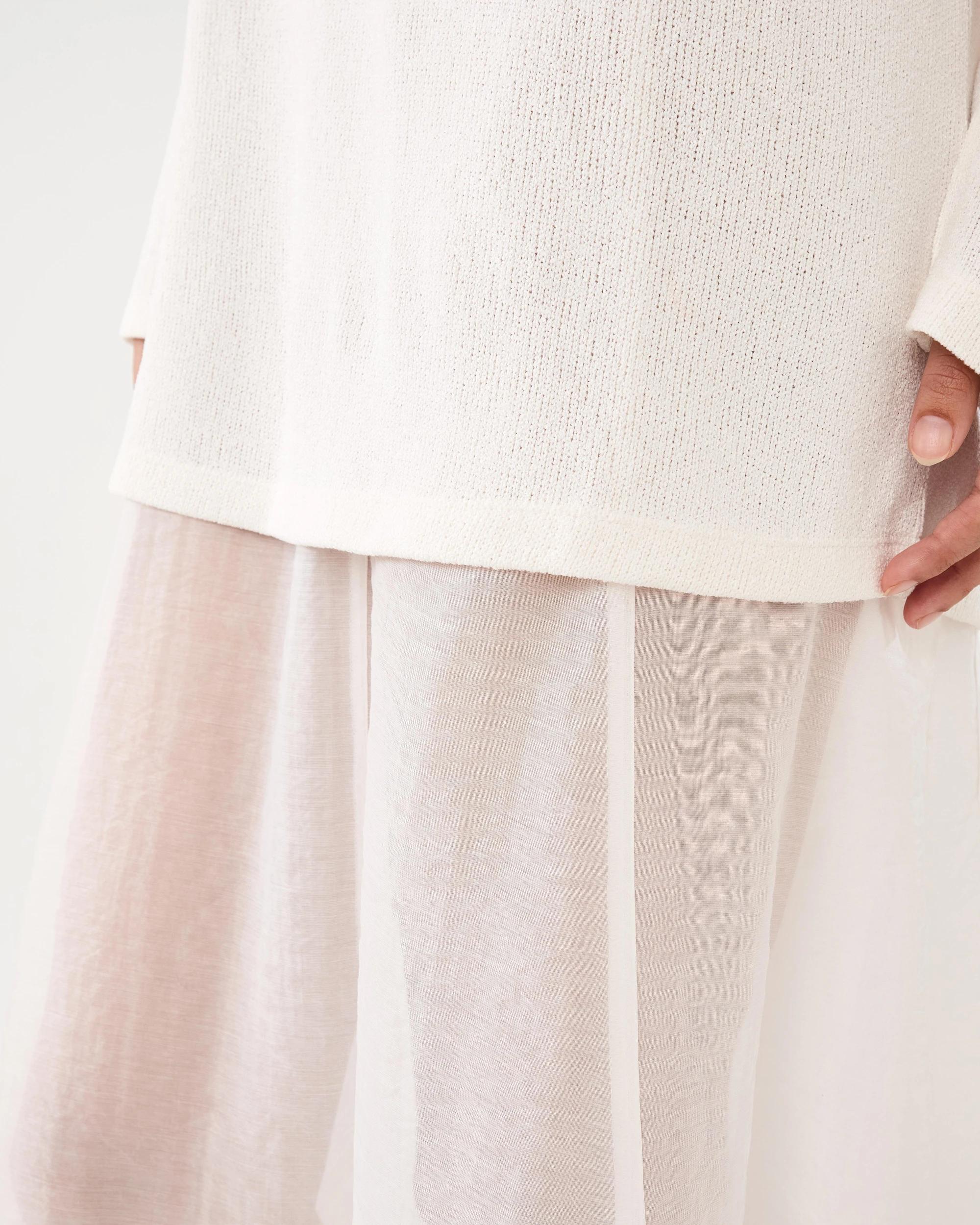 6 Long Sleeve 2-in-1 Jumper Maxi Dress Cld White, 6 of 9