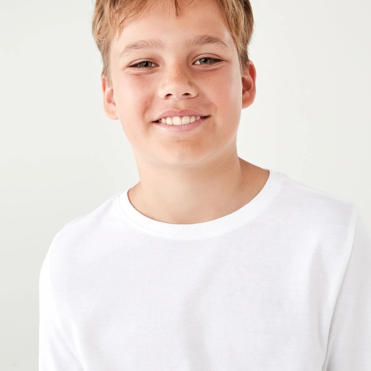 3 Long Sleeve Plain T-shirt White, 3 of 8