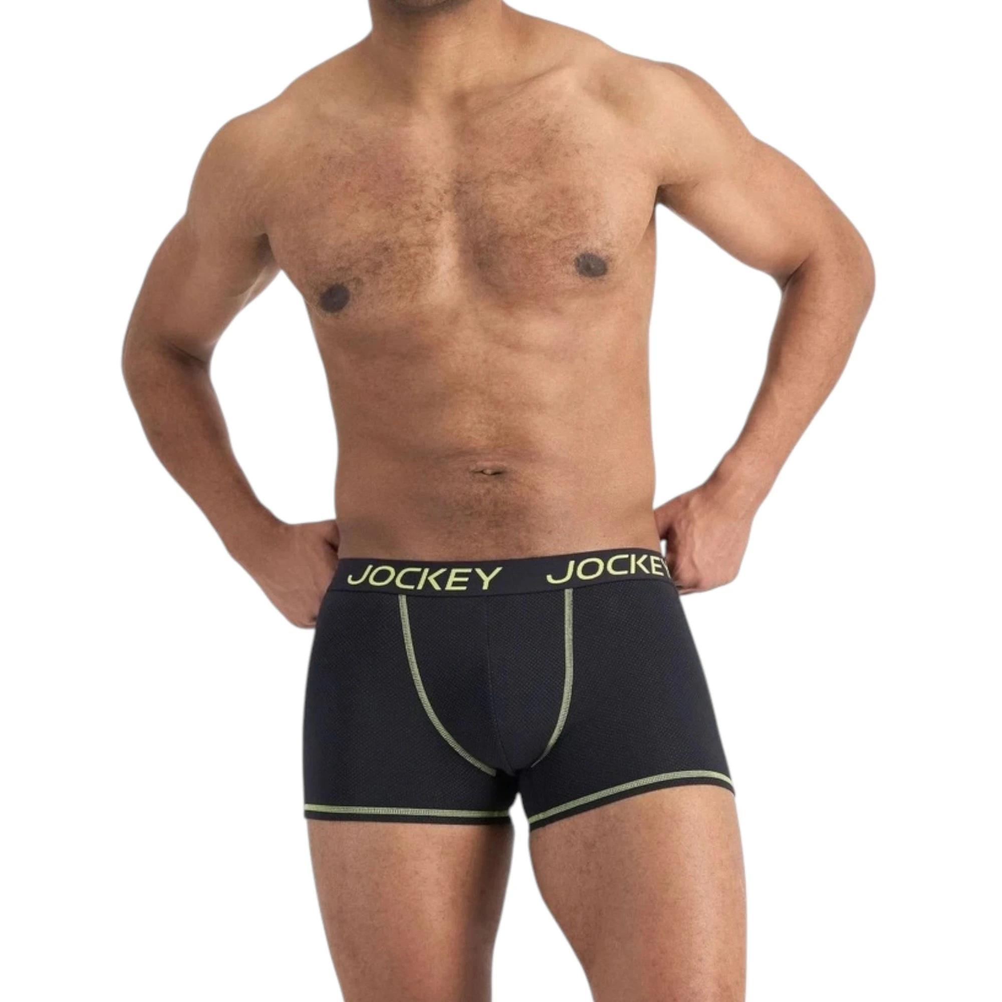 1 Jockey 2 Pack Mens Performance Active Trunk Cotton Underwear BLACK, 1 of 5