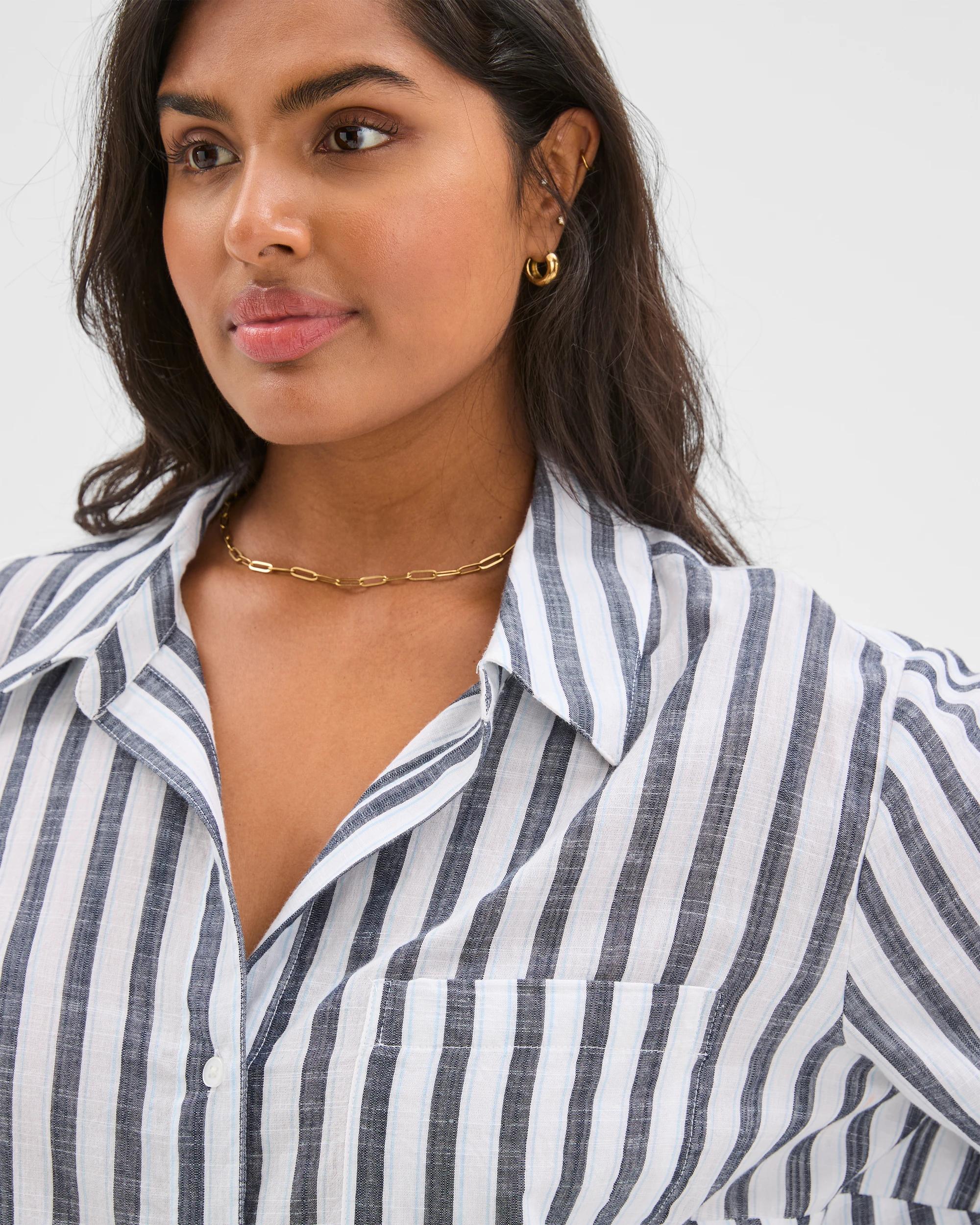 5 Target Curve Plus Size Long Sleeve Slub Shirt , 5 of 6