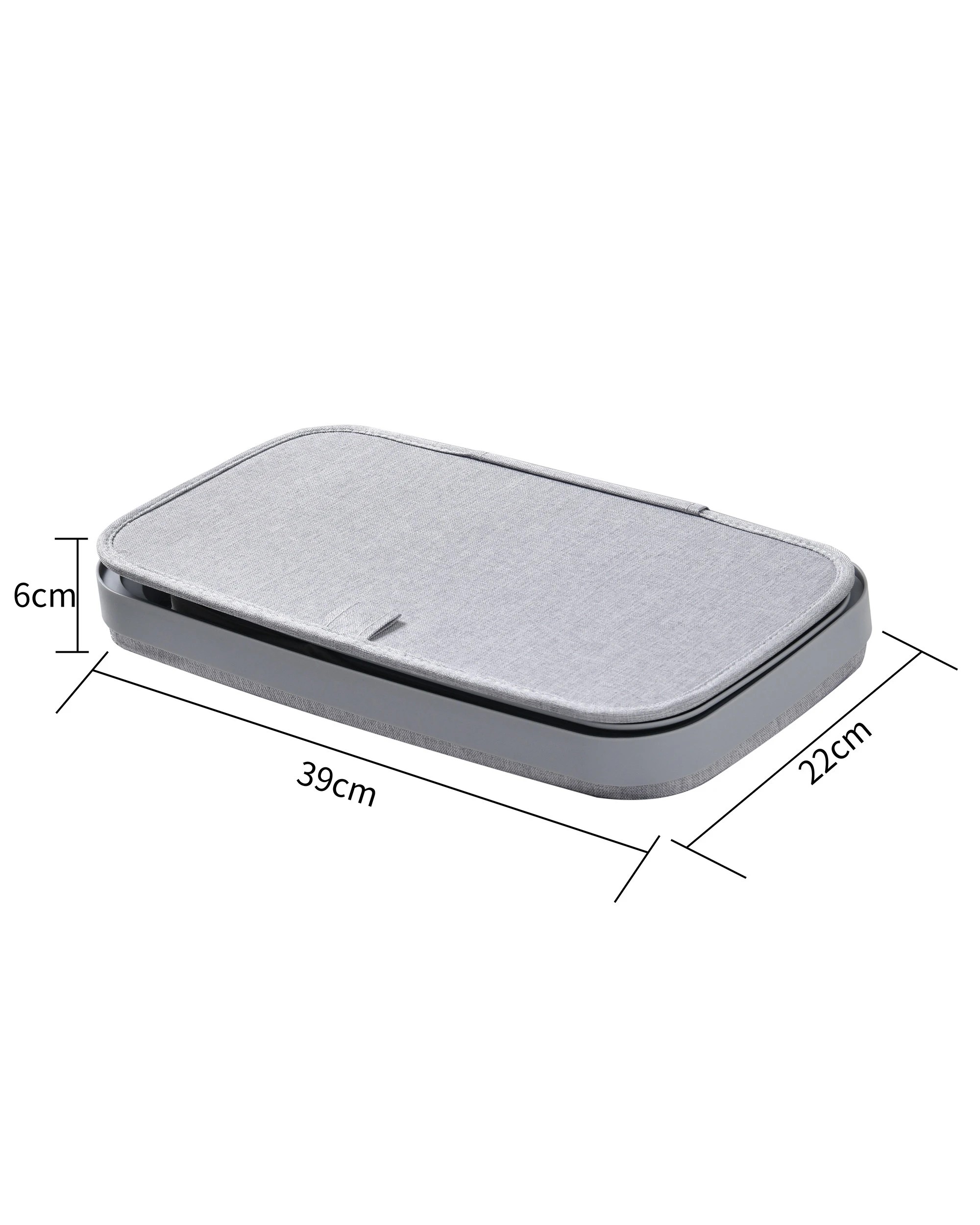 6 Sherwood Voyager Slim Laundry Hamper 40L Faux Linen 22x39x67cm - Grey, 6 of 9