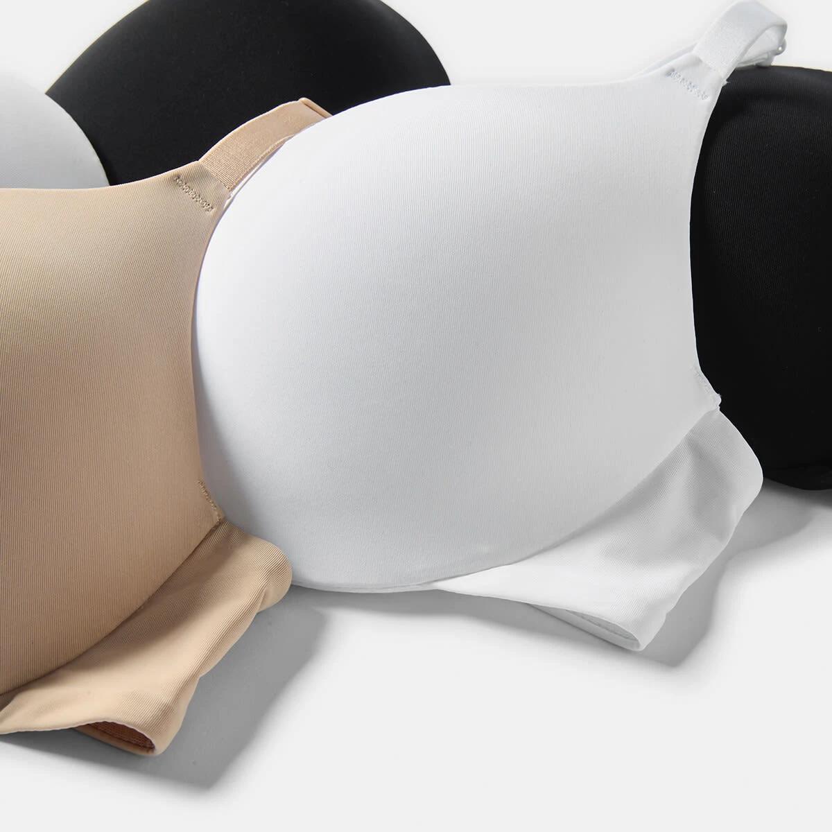 2 3 Pack Push-Up Bra ALMOND, WHITE, BLACK, 2 of 10