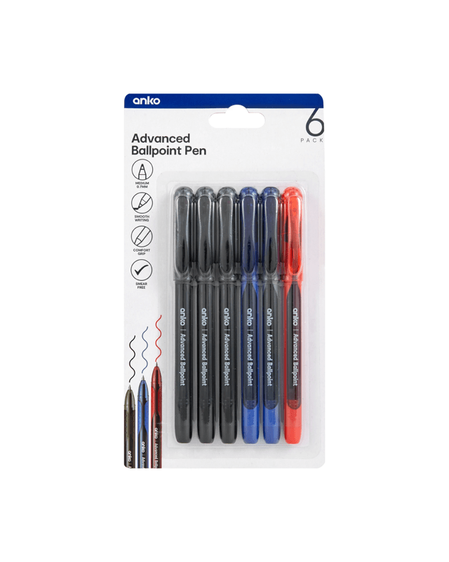 6 Pack Advanced Ballpoint 
