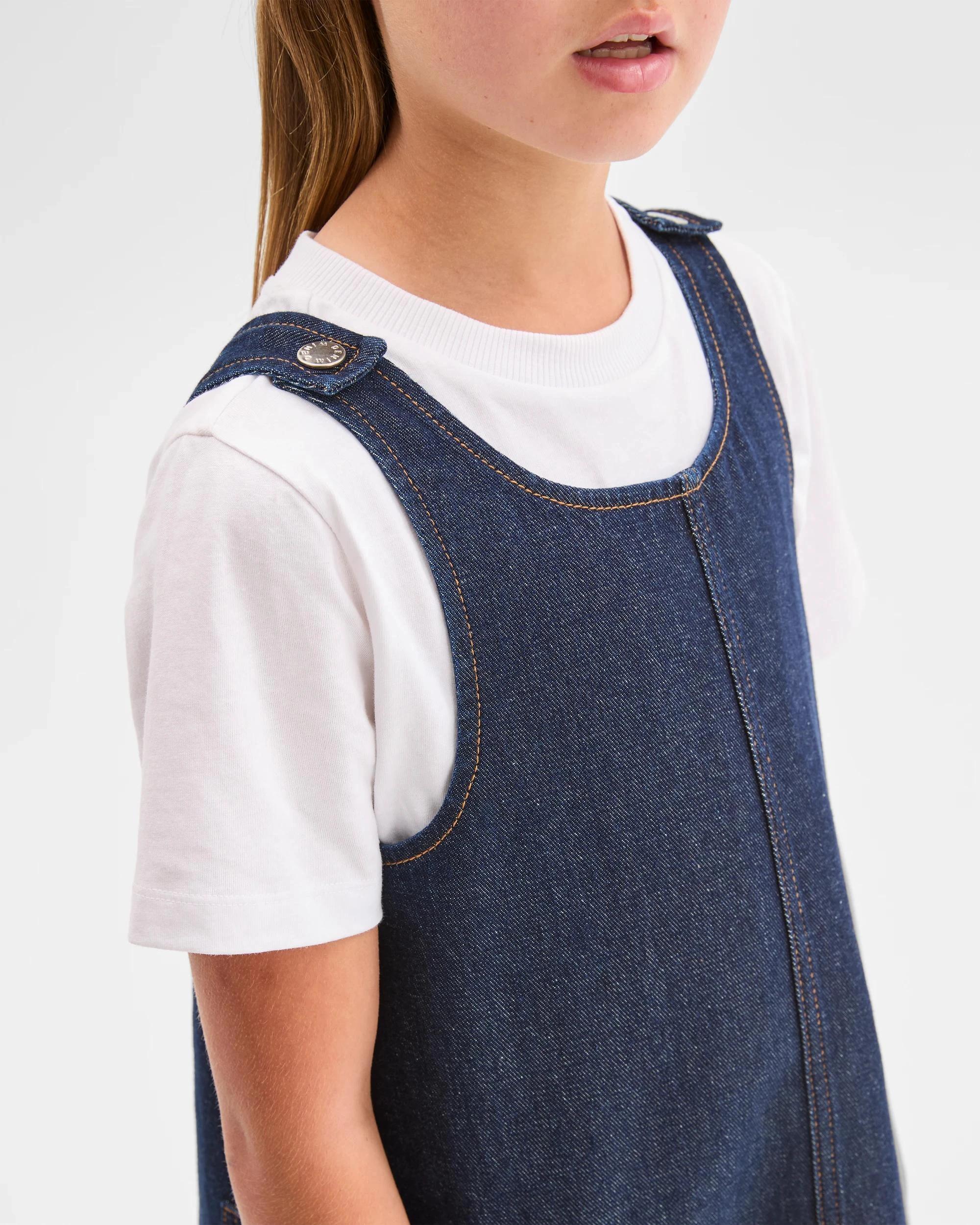 4 Target Denim Denim Woven Pinafore Dress INDIGO, 4 of 5