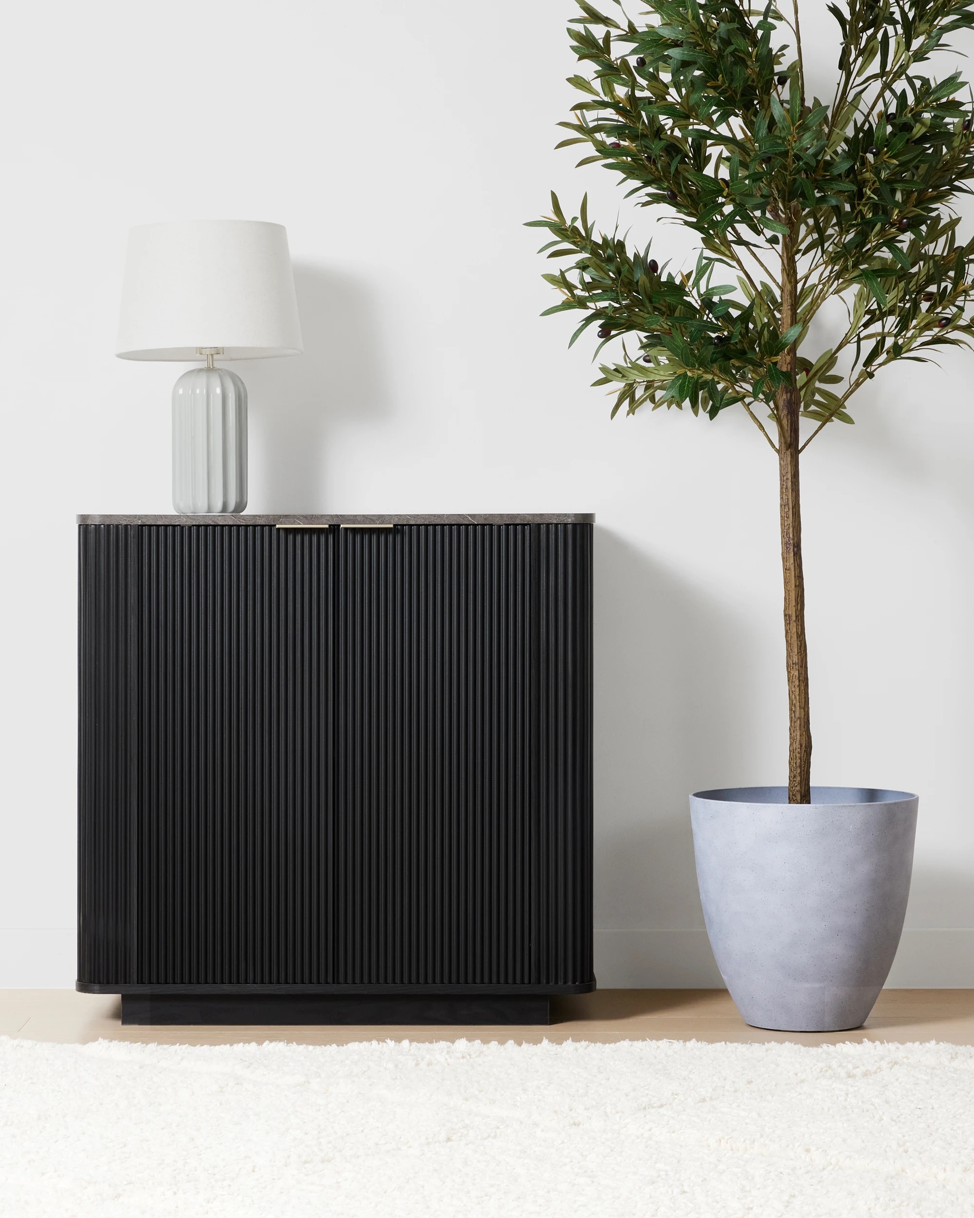 1 Claire 2 Door Cabinet - Black, 1 of 8