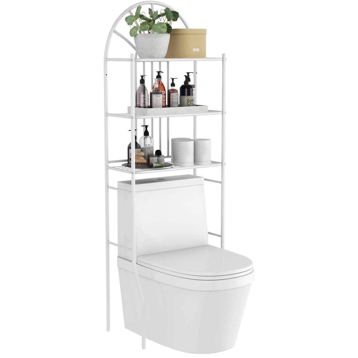 5 Costway 3-Tier Over The Toilet Storage Rack Bathroom Organizer Space Saver, 5 of 5